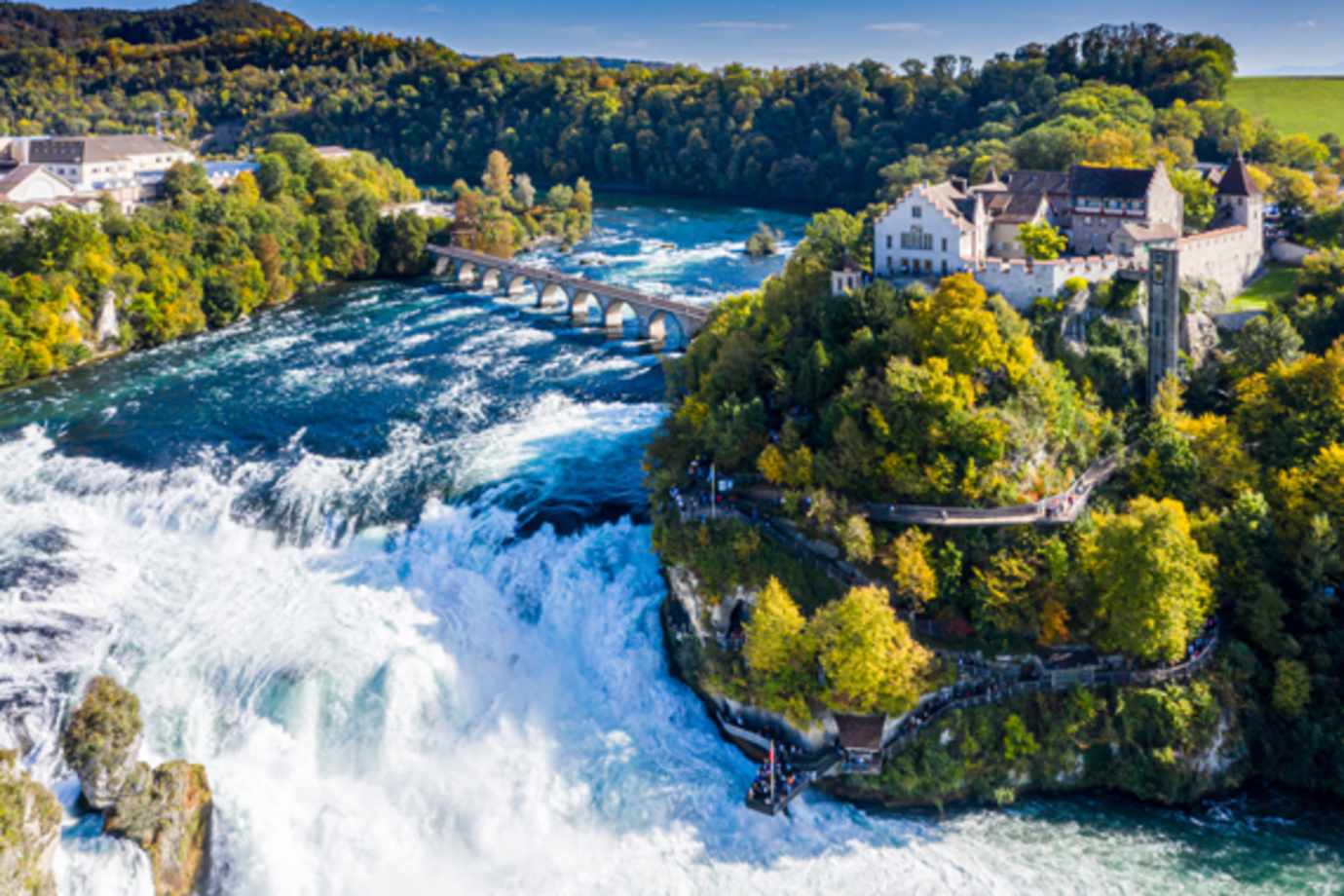 rhine falls in zurich switzerland