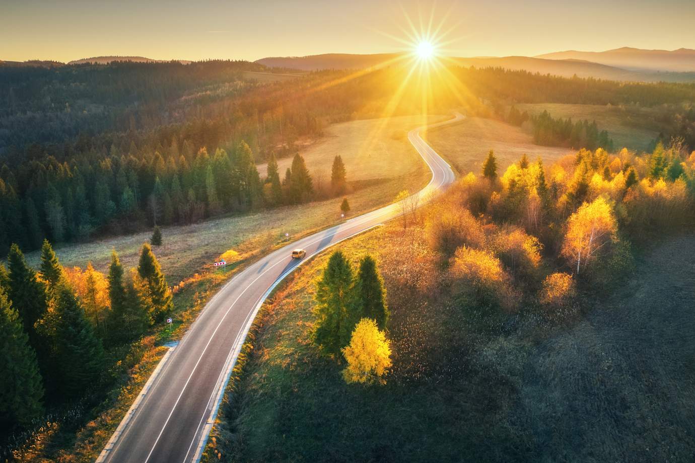 AAA Premier Member drives on the open road, enjoying exclusive car rental and travel perks