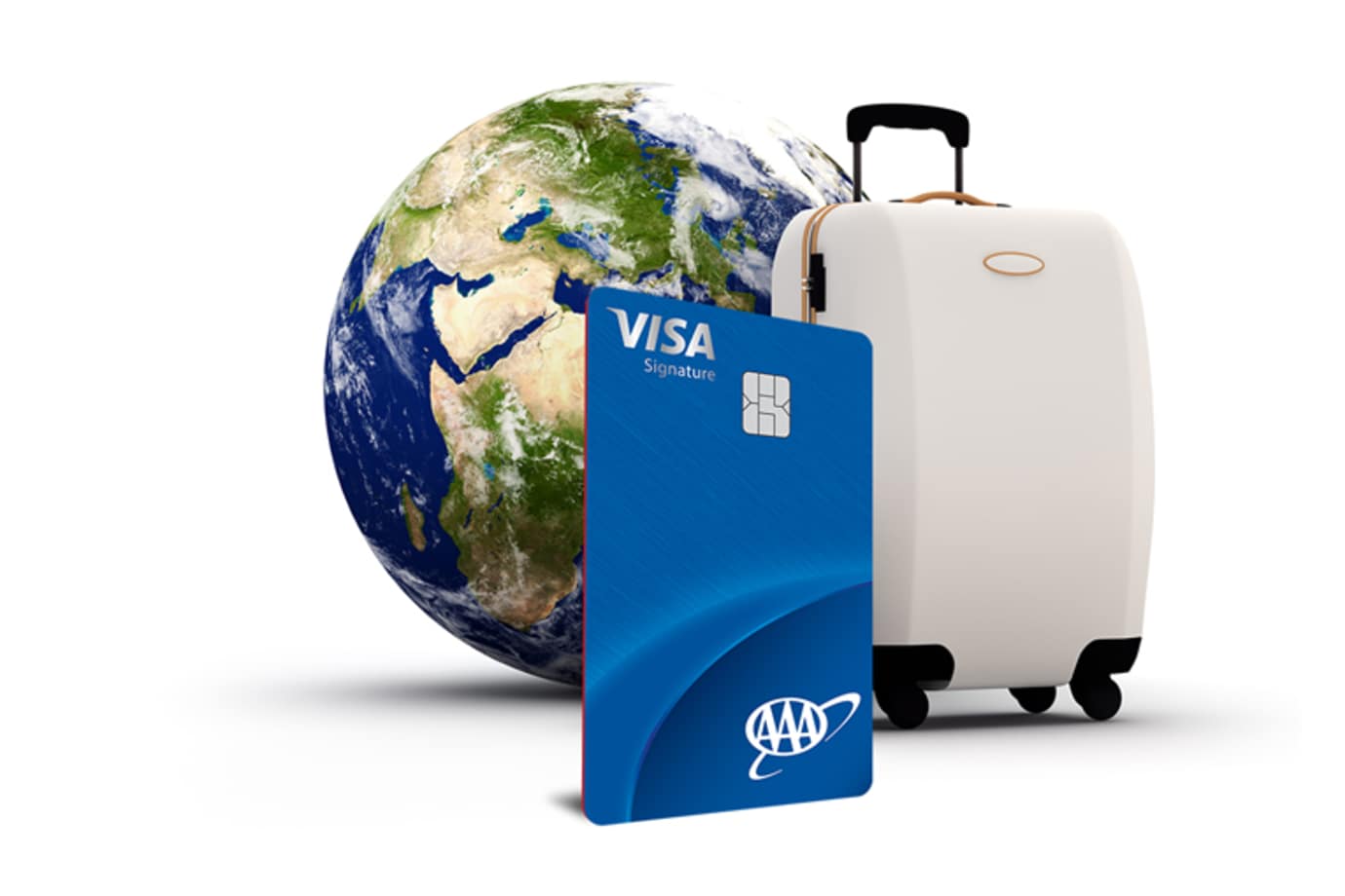 AAA travel advantage card with suitcase