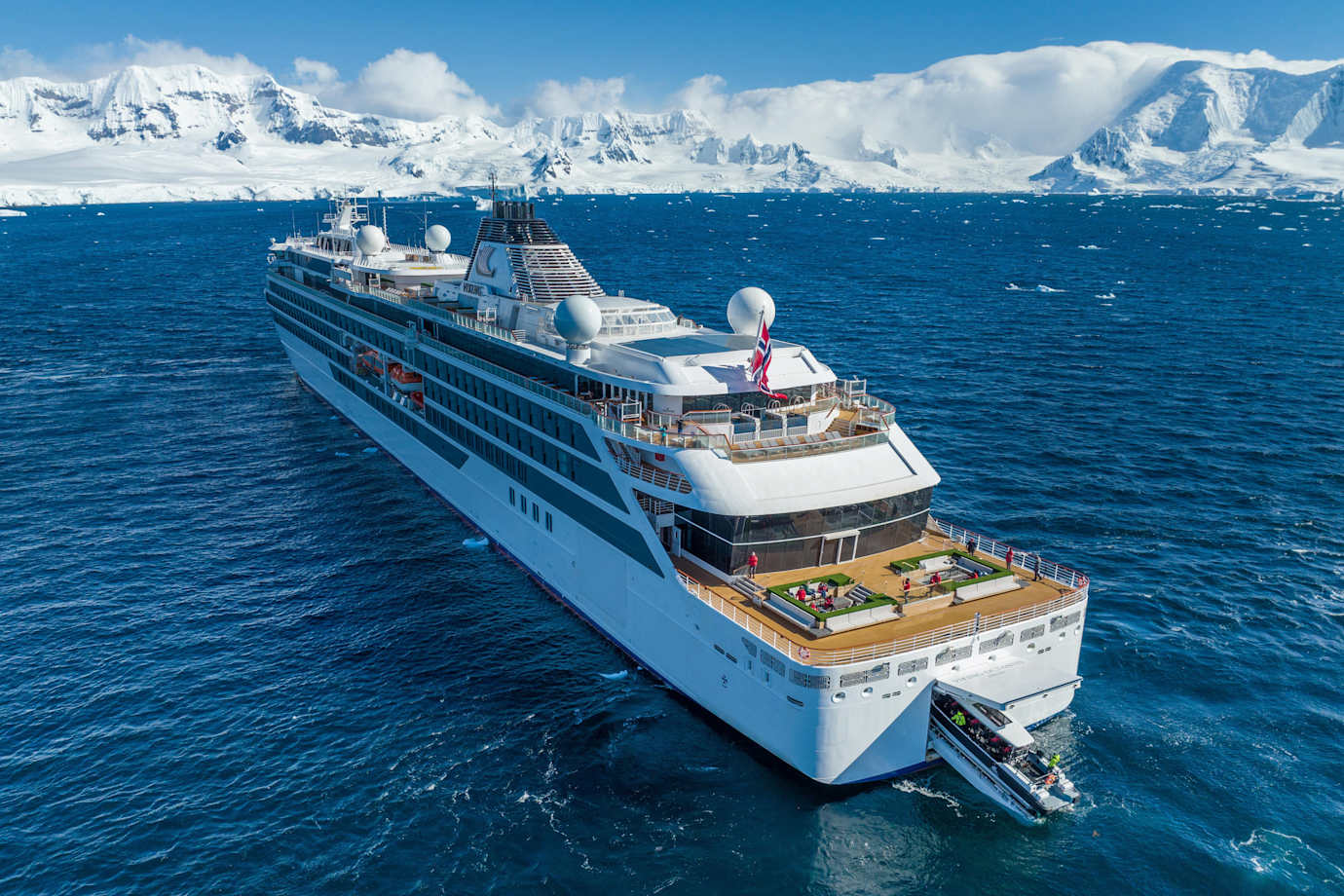 viking expedition ship in antarctica