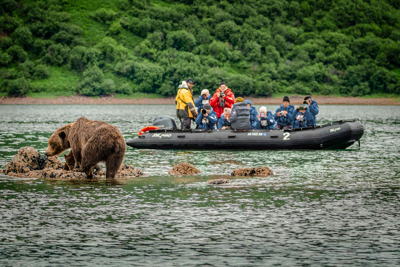 HX expedition team and guests in alaska