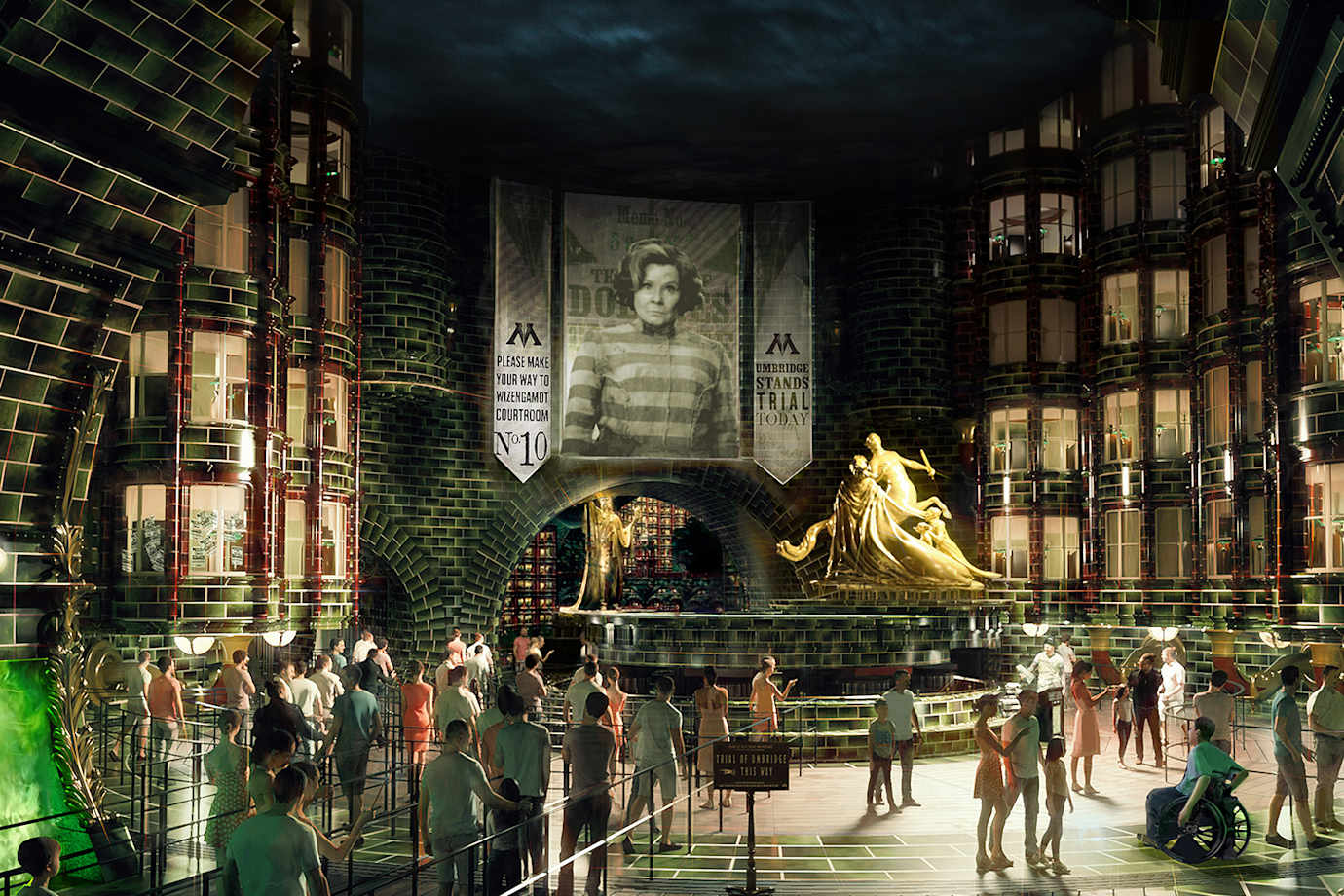 rendering of the ministry of magic at universal orlando