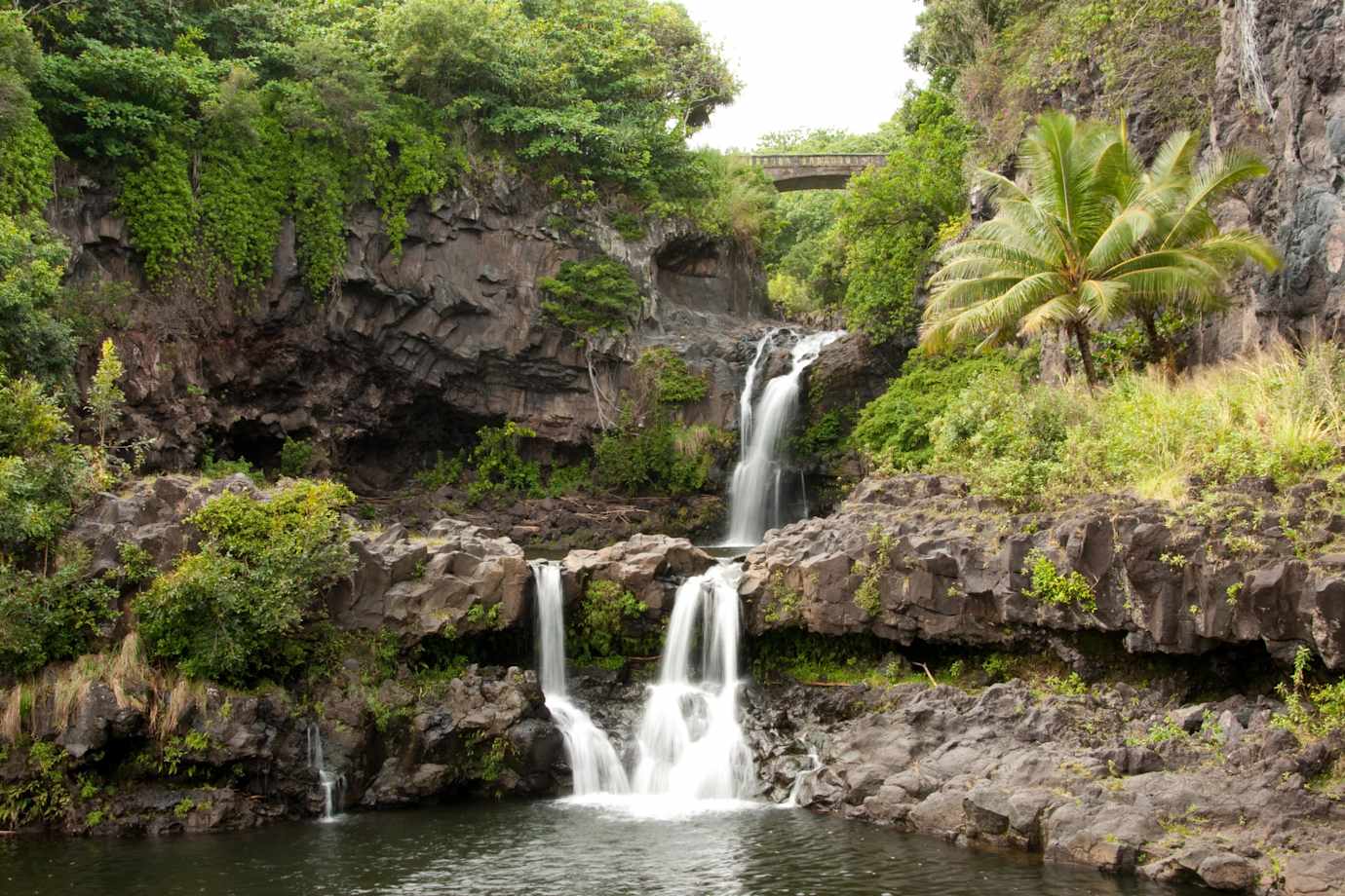 waterfalls along the road to hana in hawaii