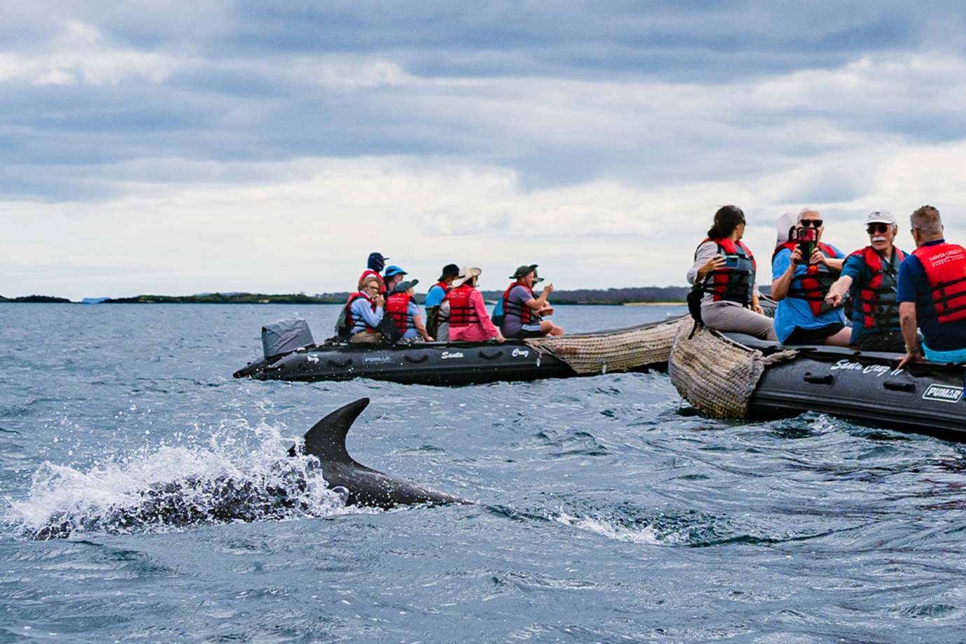 HX guests on an expedtion in the galapagos islands