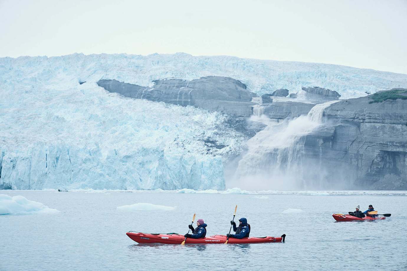 HX guests kayaking expedition in antarctica