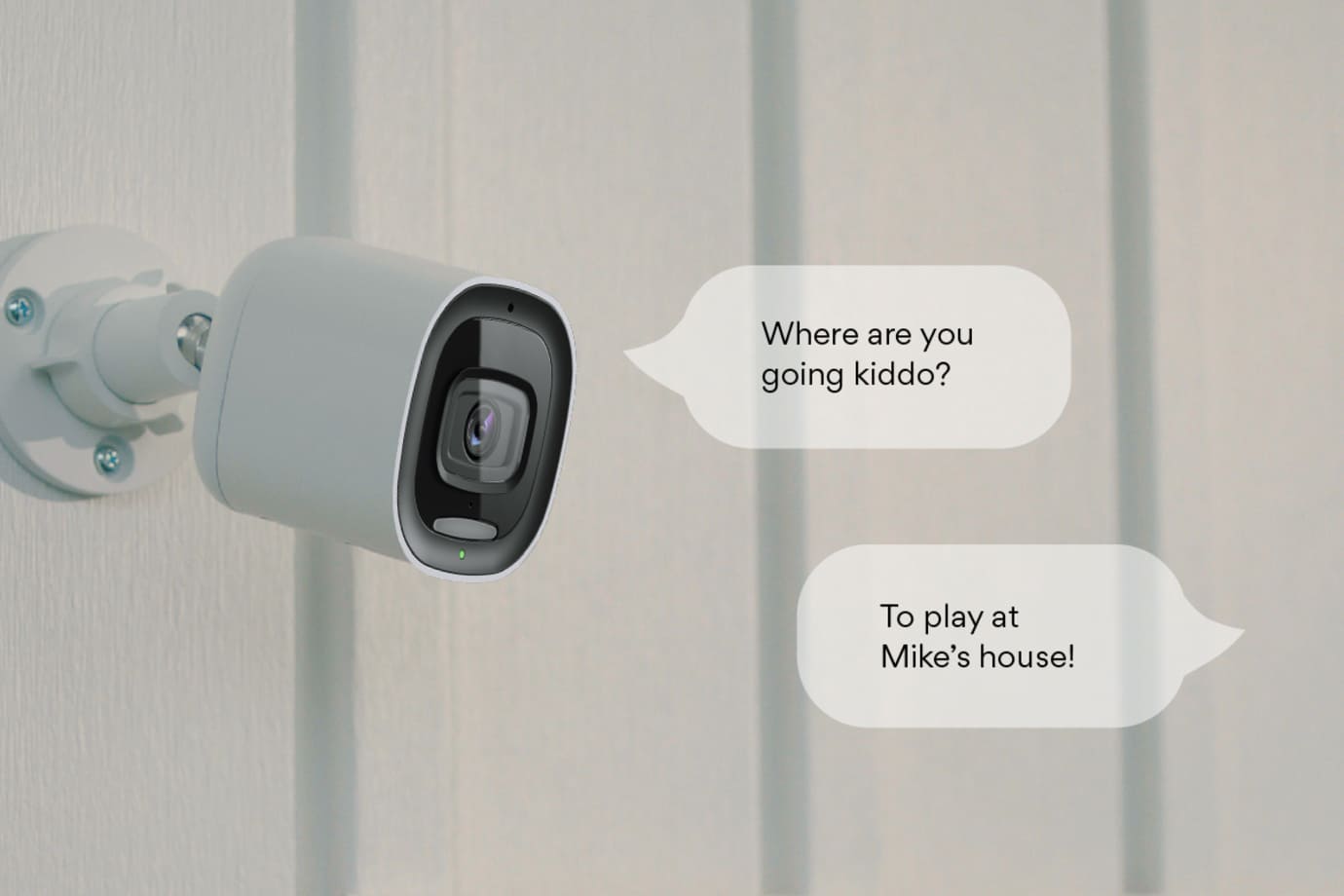 Camera mounted outdoors