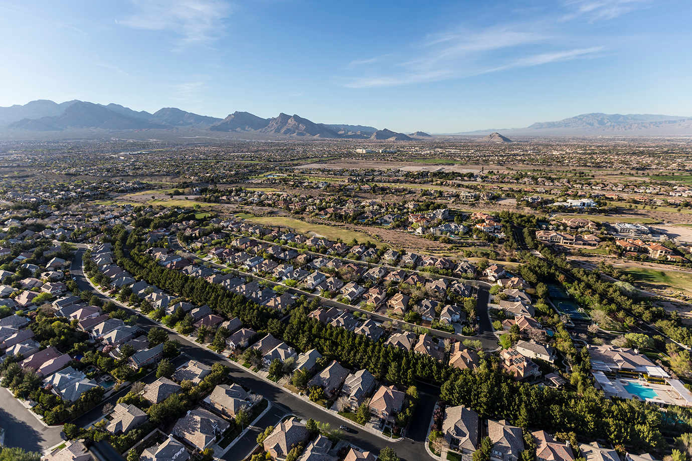 overhead image of Summerlin, one of the aaa auto glass service areas in Nevada