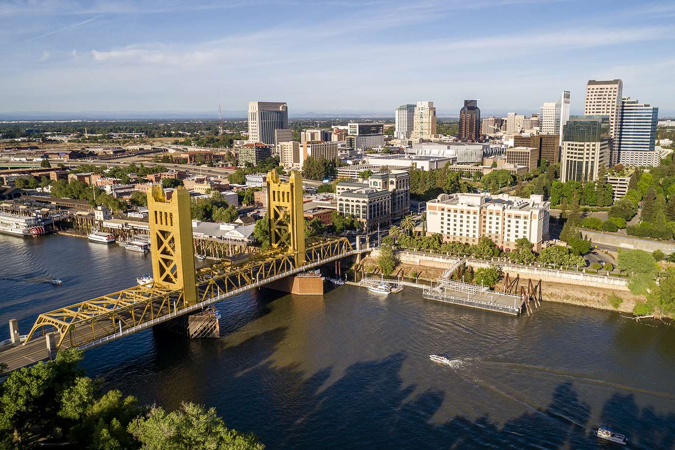 Tower Bridge in Sacramento, a location that offers auto glass service