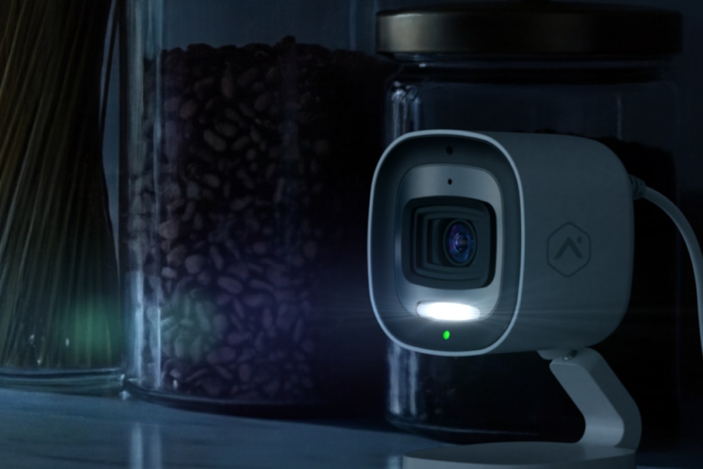 Integrated Spotlight and color night vision with the Premium Outdoor Camera
