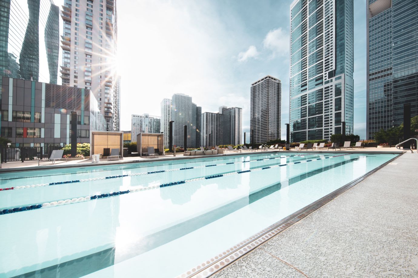 Pool view at a Choice hotel