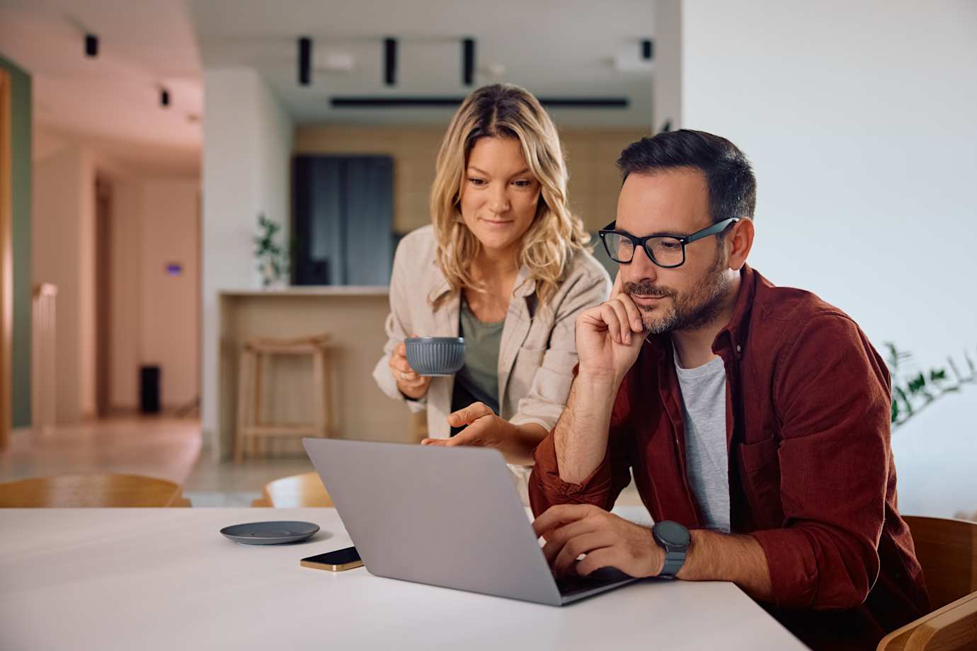 Couple on computer
