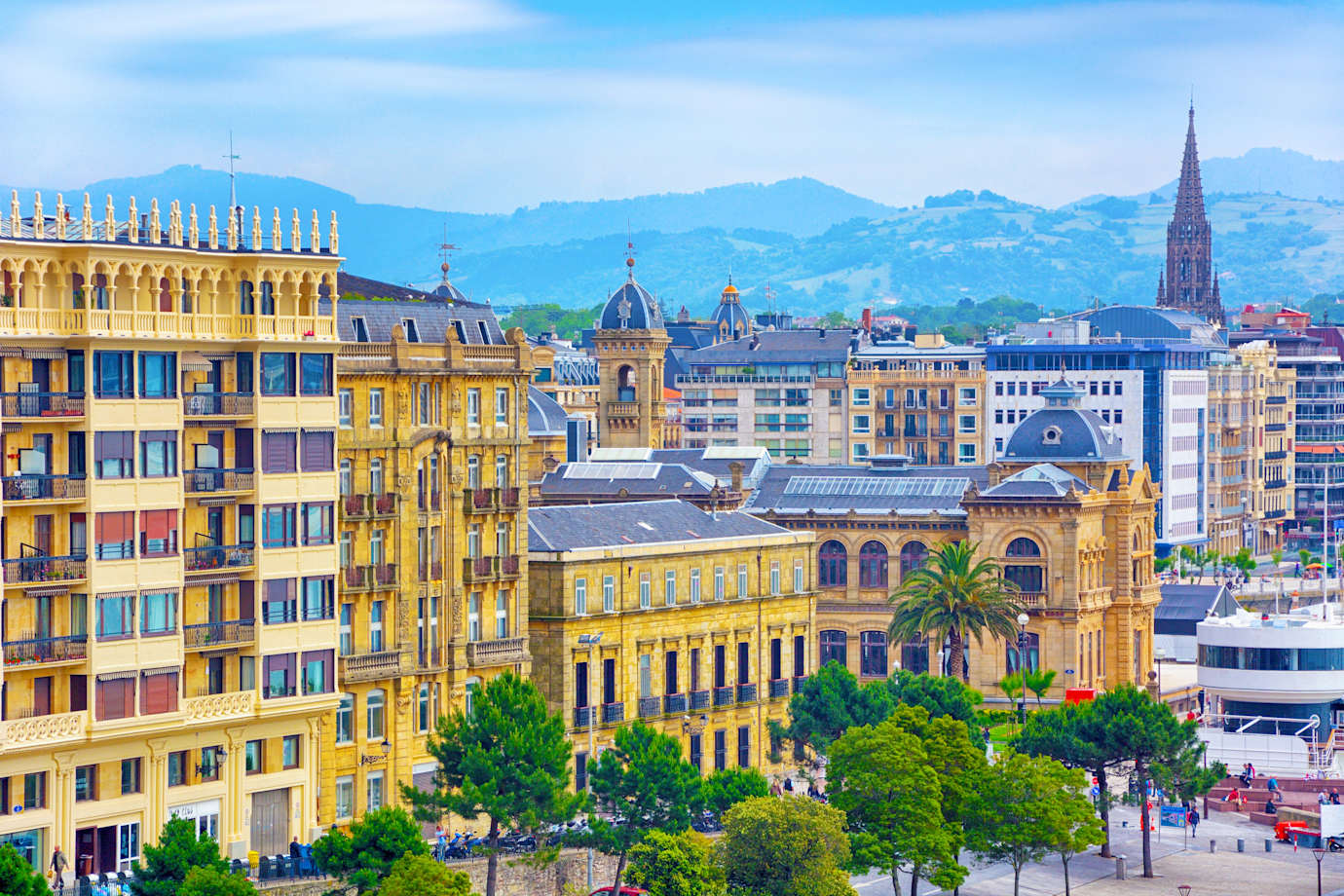 aerial view of san sebastian