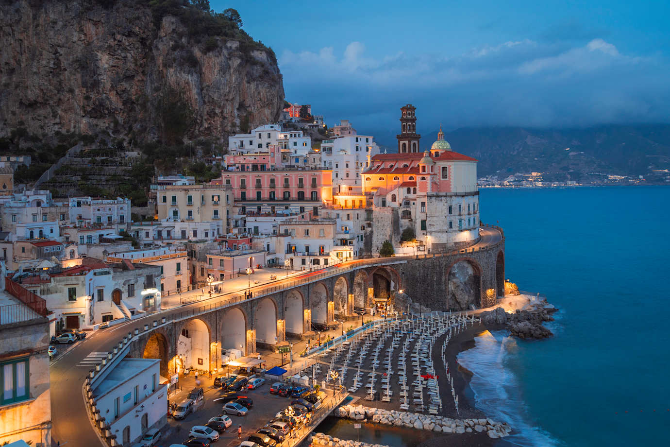 Italy's Amalfi Coast at Dusk