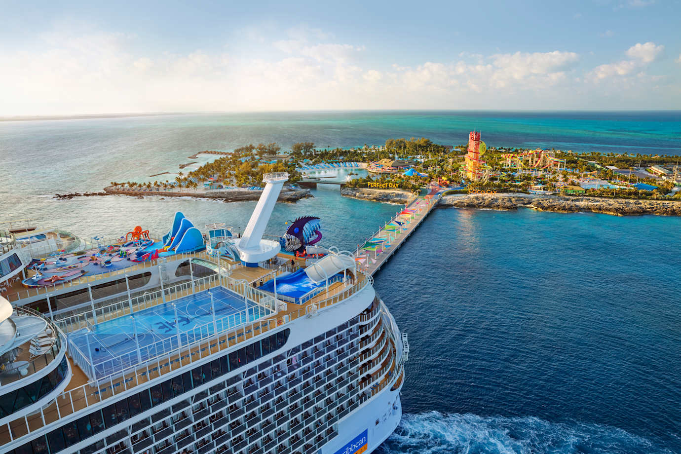 ship at royal caribbean private island of cococay