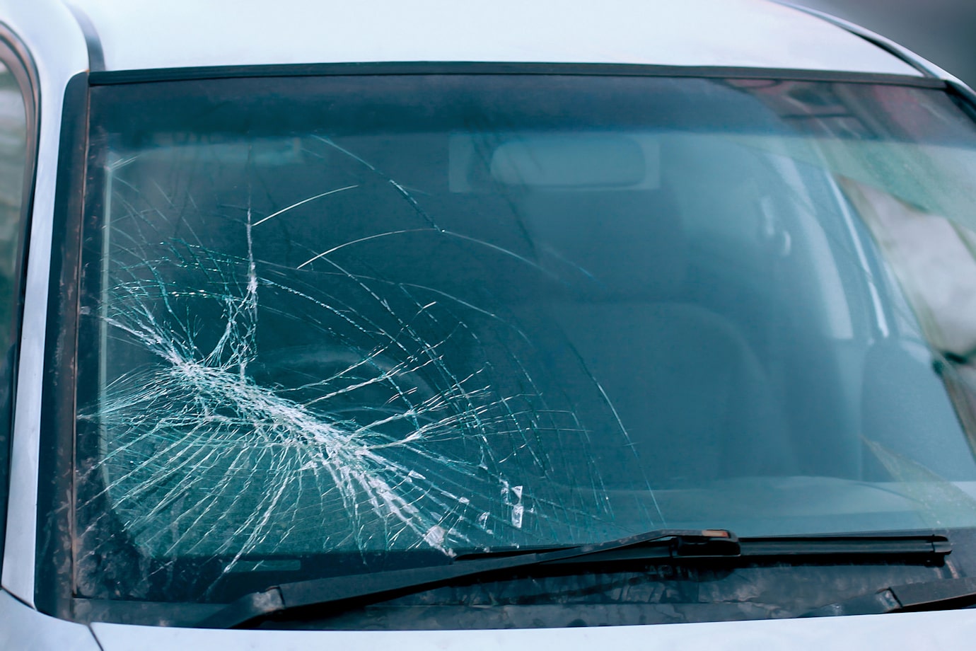 A broken windshield that a AAA Member can get repaired at Safelite