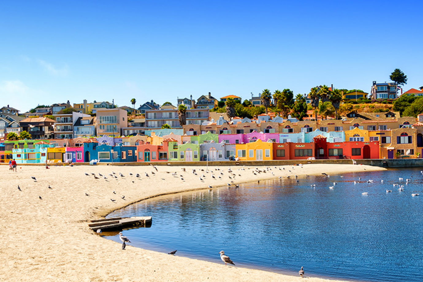 colorful capitola beach in california