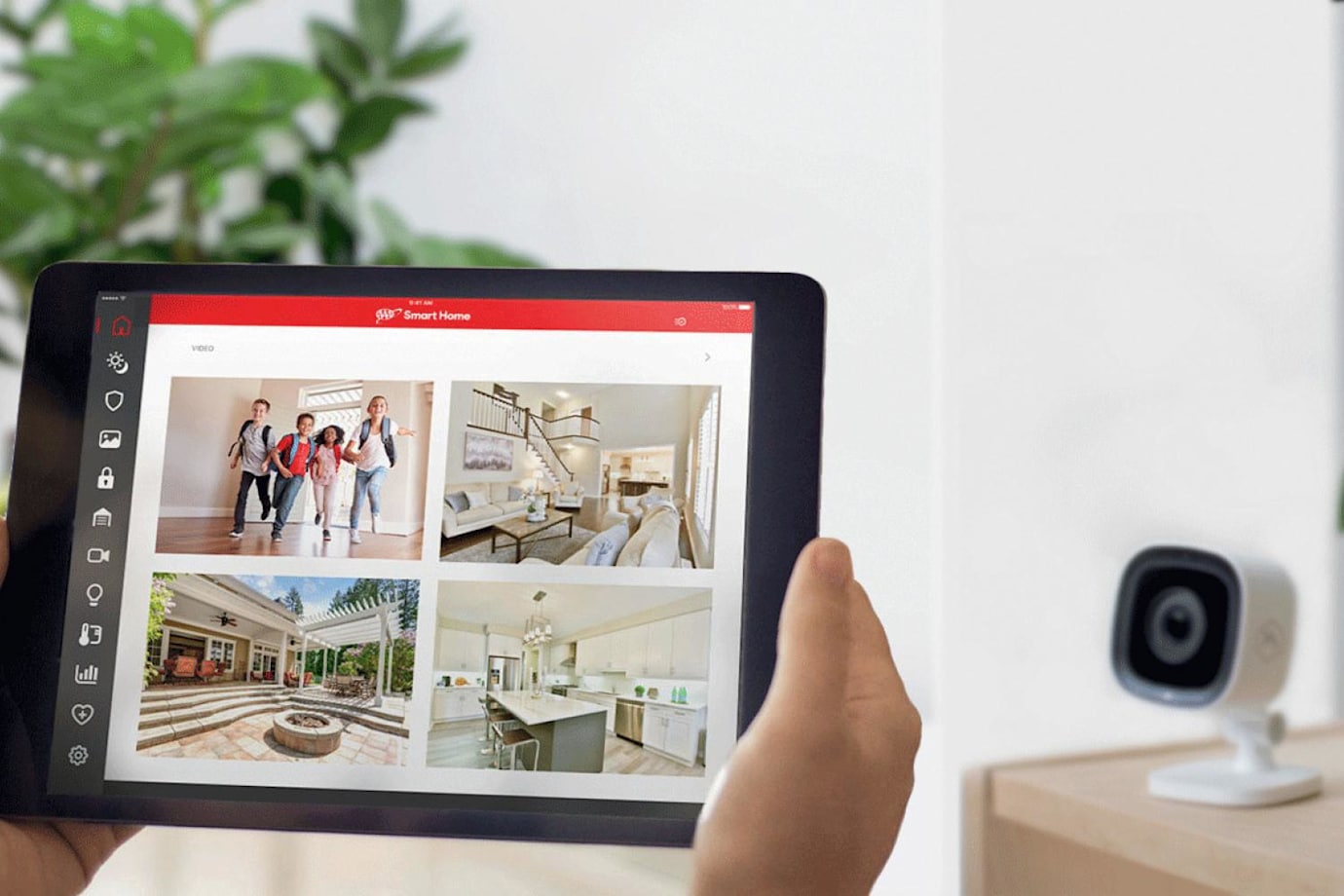 Remote security monitoring by tablet from AAA Smart Home.