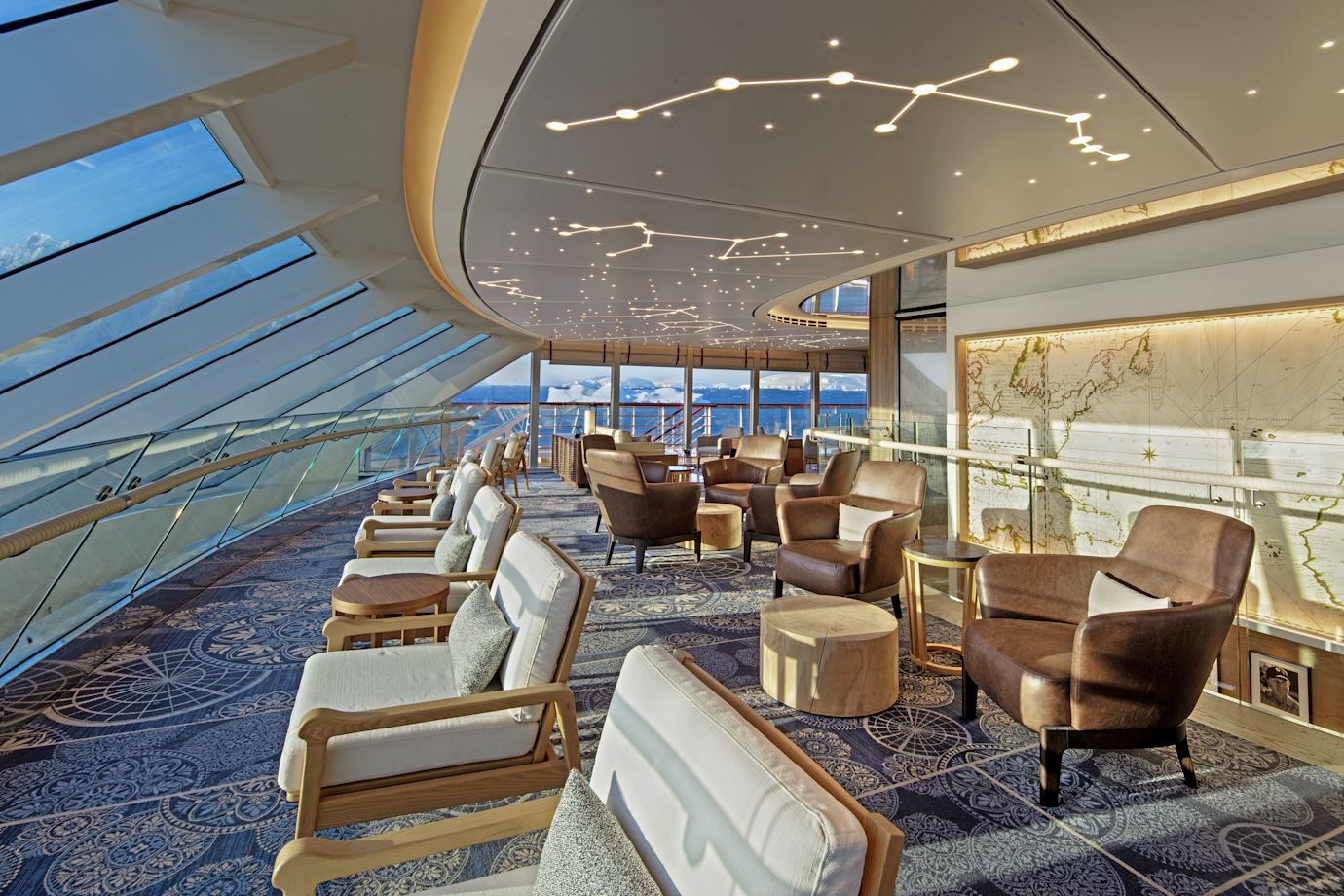 explorers' lounge on viking expedition