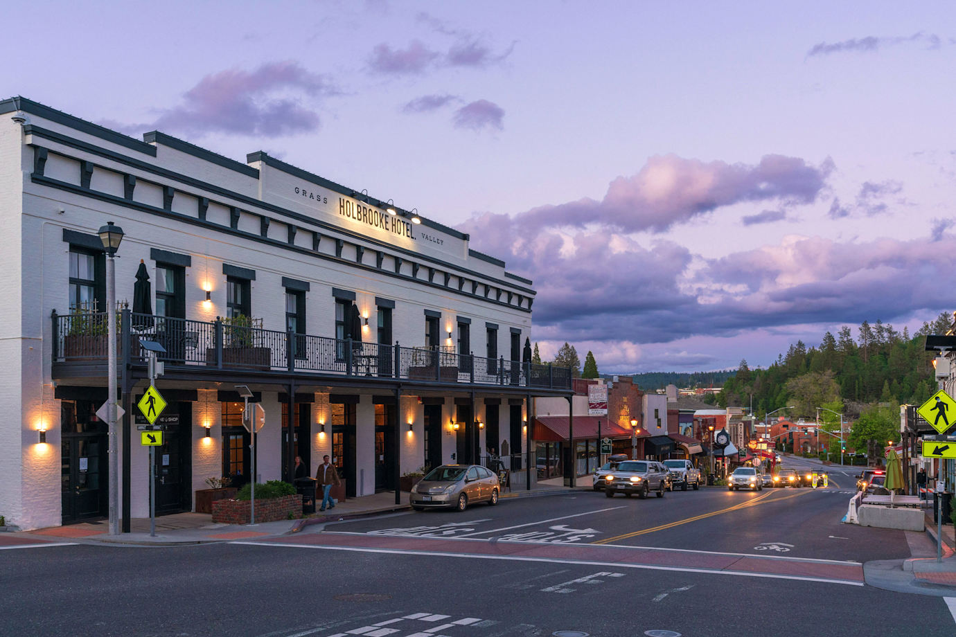 Outside the Holbrooke Hotel in Grass Valley, California.
