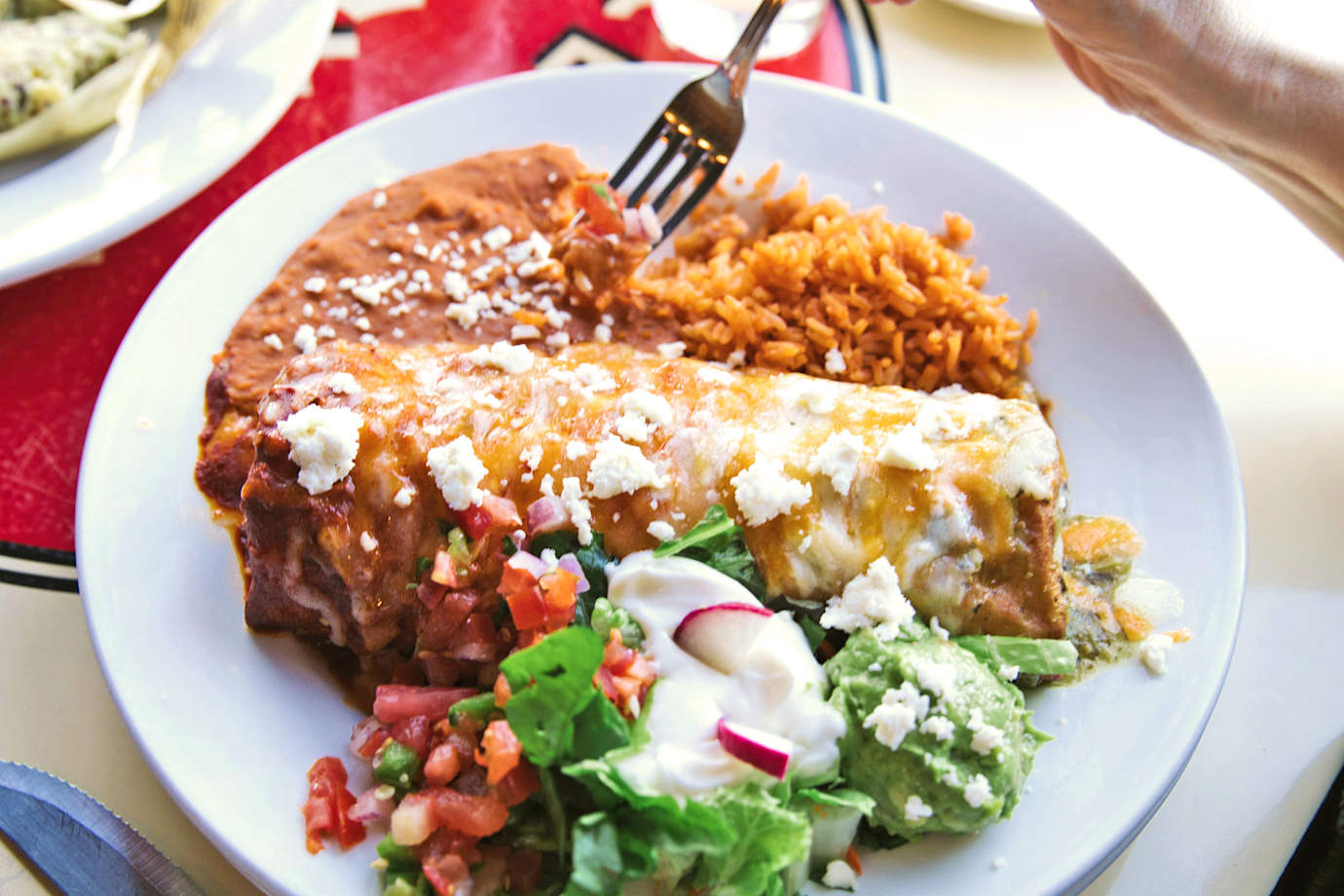Chimichangas from El Charro in Tucson, Arizona.
