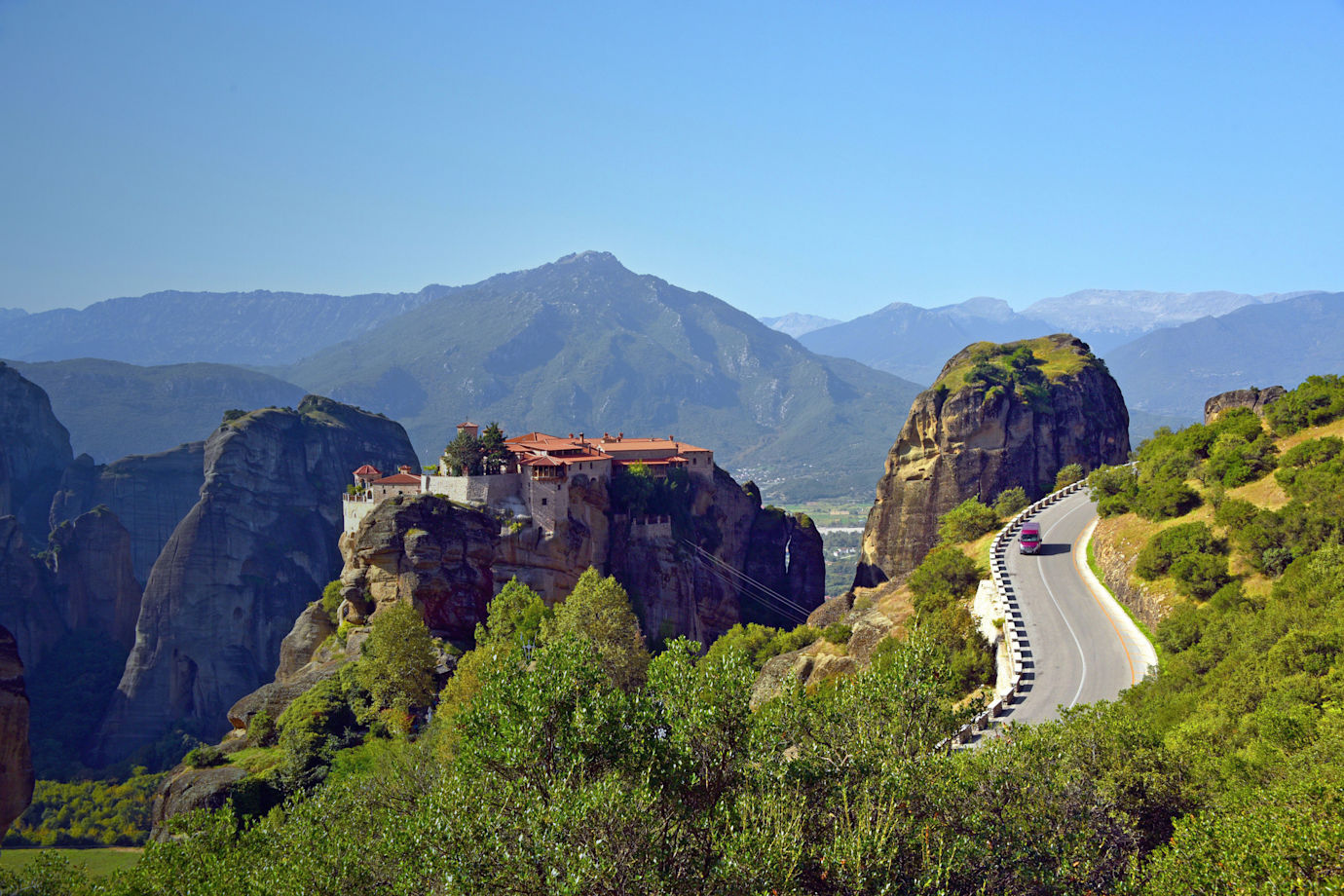 Varlaam Monastery in Greece on a cliff.