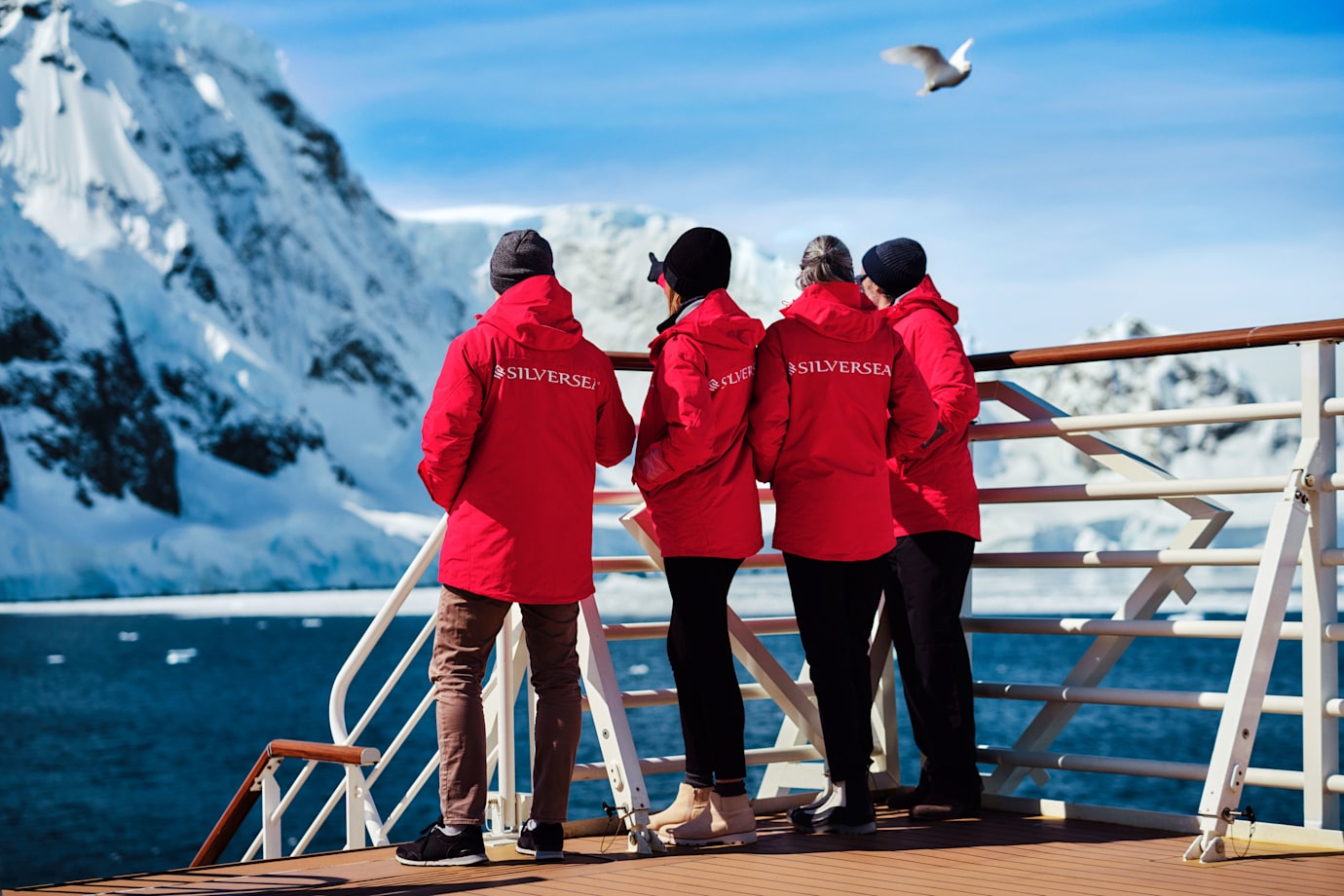 guests in antarctica on silversea cruise