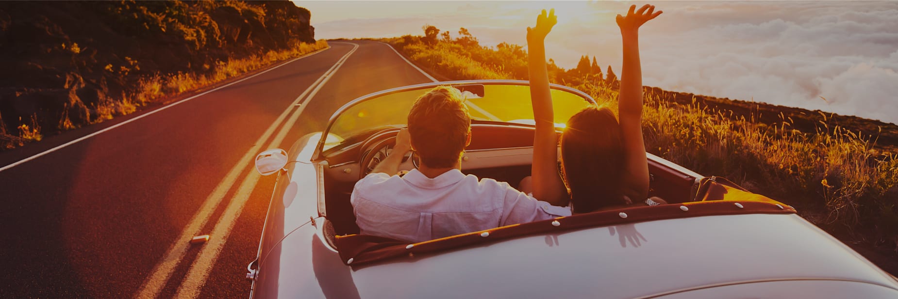 Couple driving