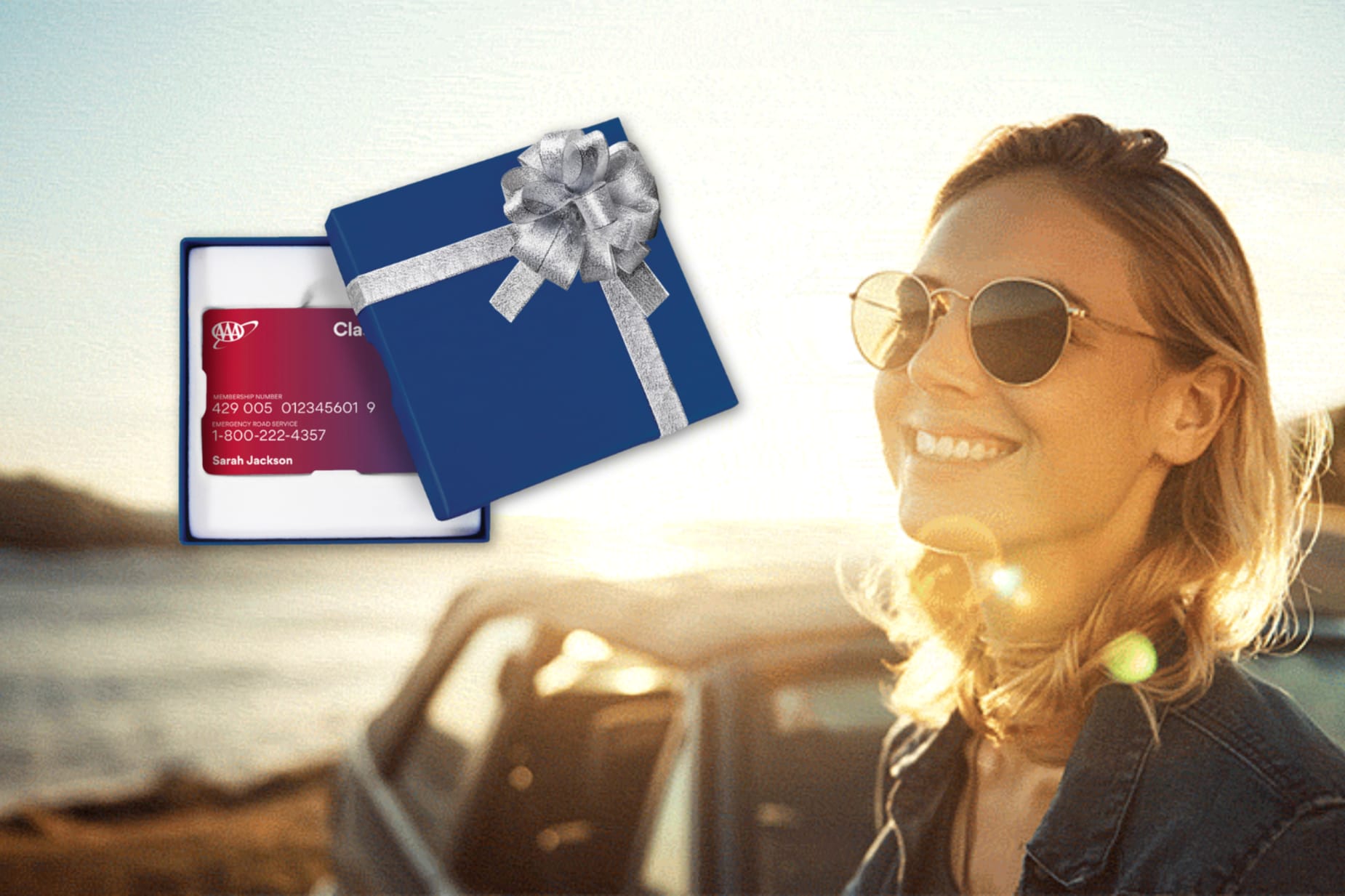 AAA gift card being unwrapped