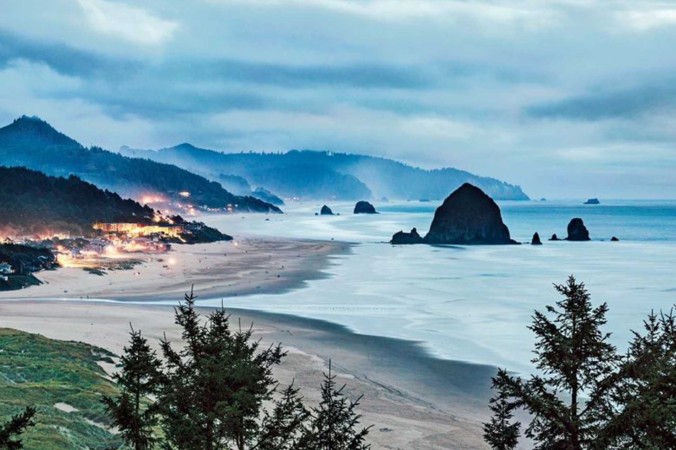 Haystack Rock at Cannon Beach in Oregon from The Goonies, picture