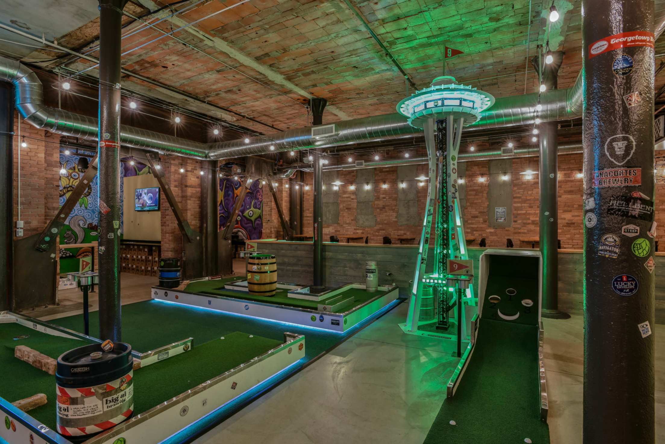 Flatstick Pub Mini Golf Course in Seattle, Washington, photo