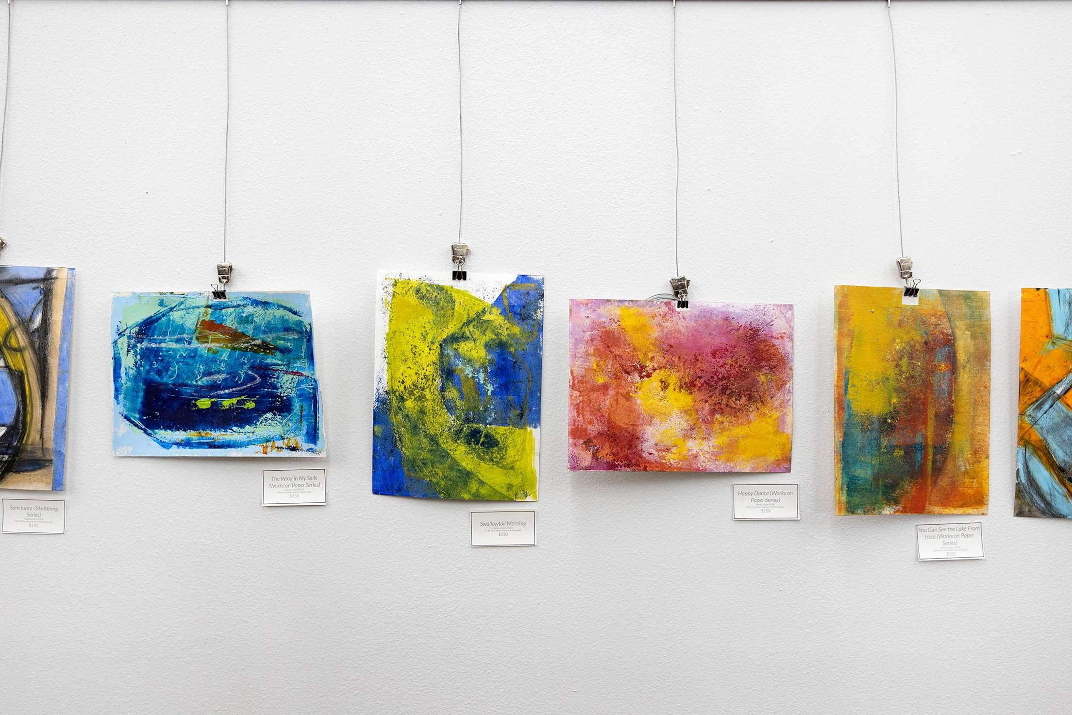 art hanging on the wall at Lewistown Art Center