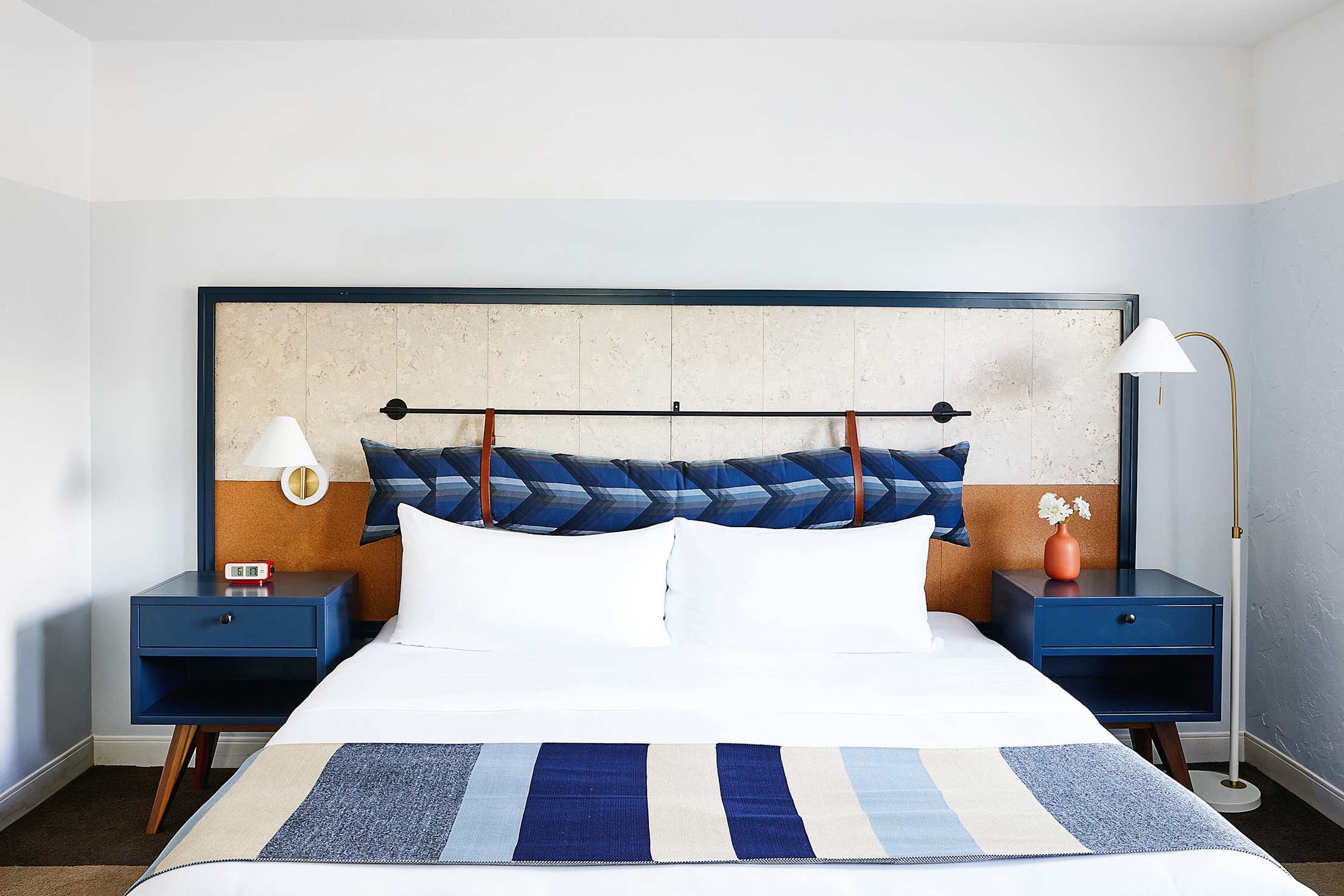 Modern guest room at Calistoga Motor Lodge and Spa, photo