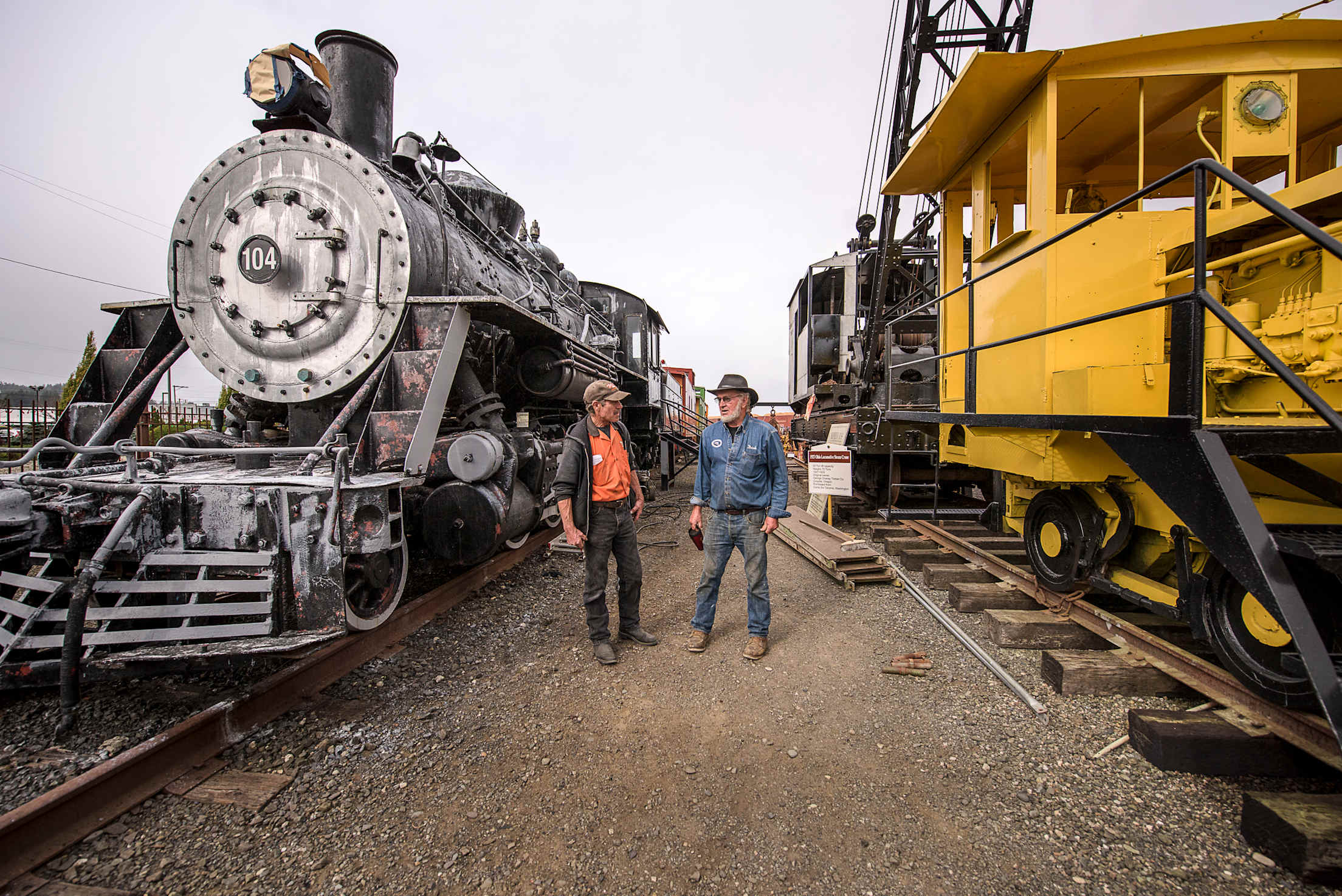  Oregon Coast Historical Railway museum's restored 1922 Baldwin steam locomotive, photo