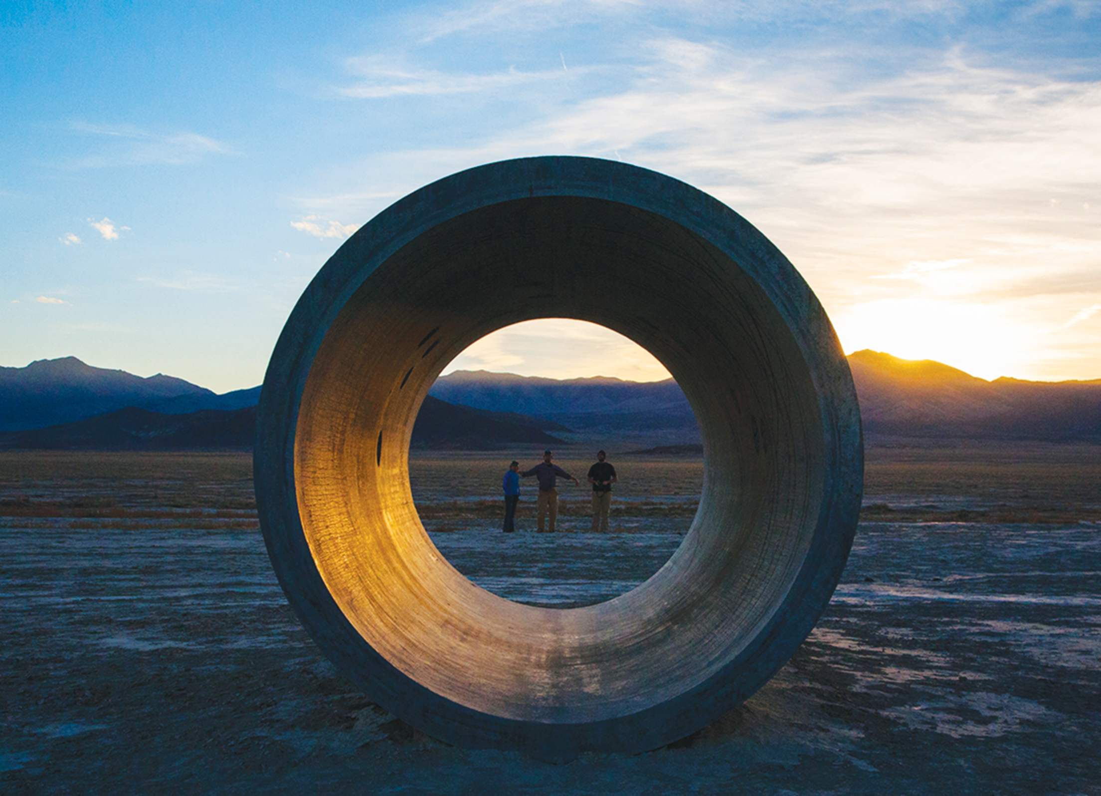 Sun Tunnels, Nancy Holt, Utah desert, picture