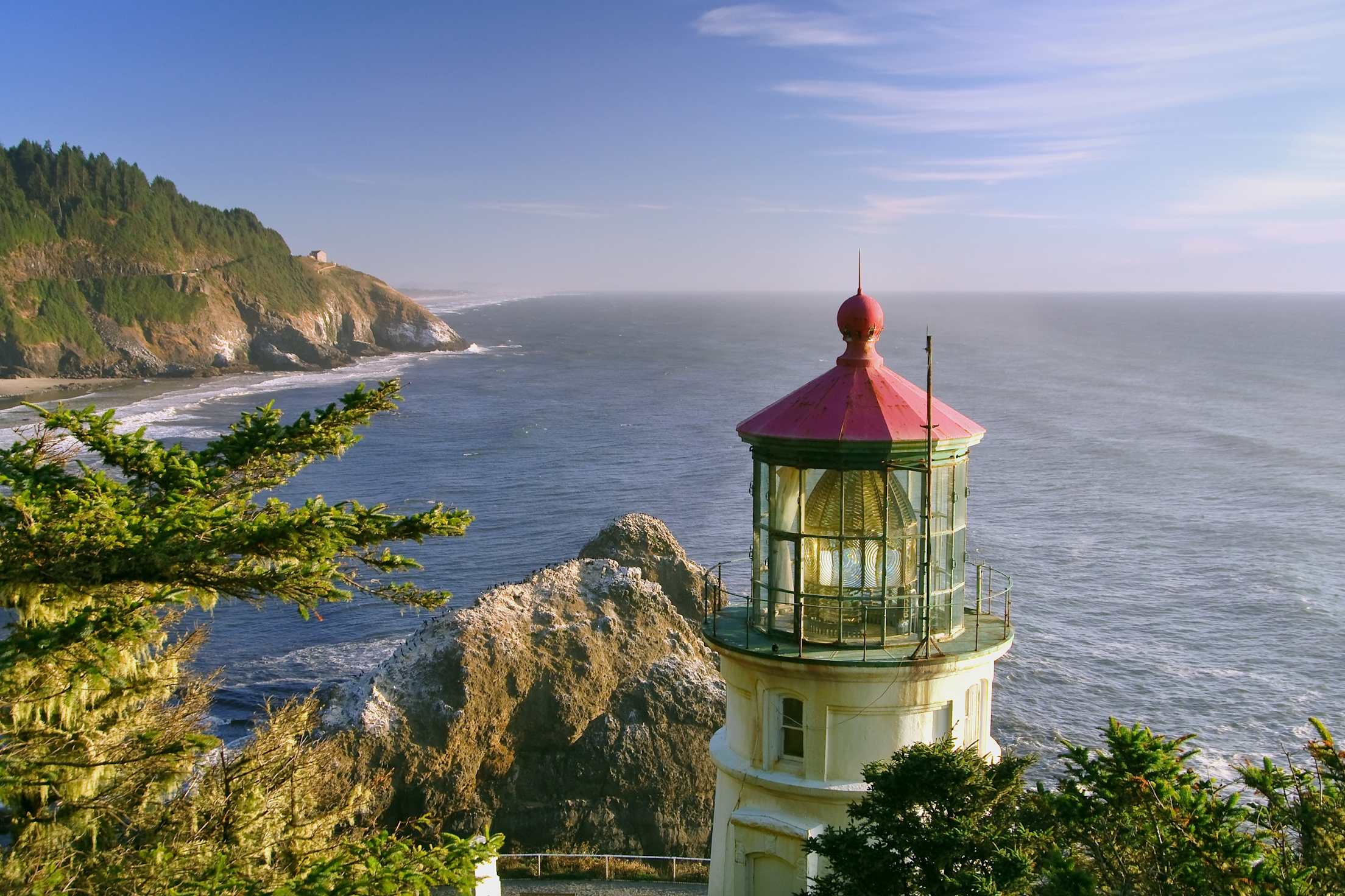 The Fresnel lens at the Haceta Lighthouse in Oregon, image