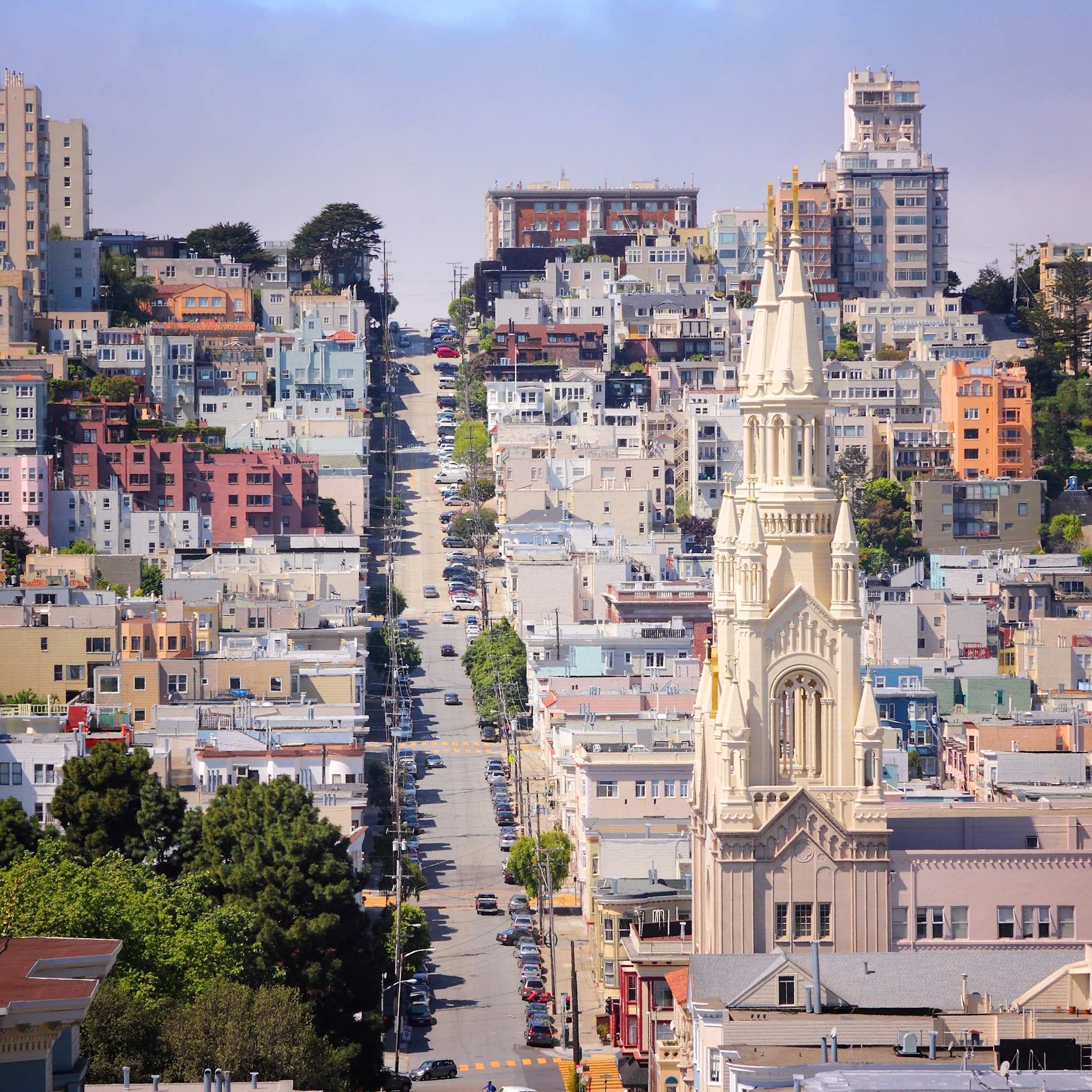 Steep Russian Hill in San Francisco, photo