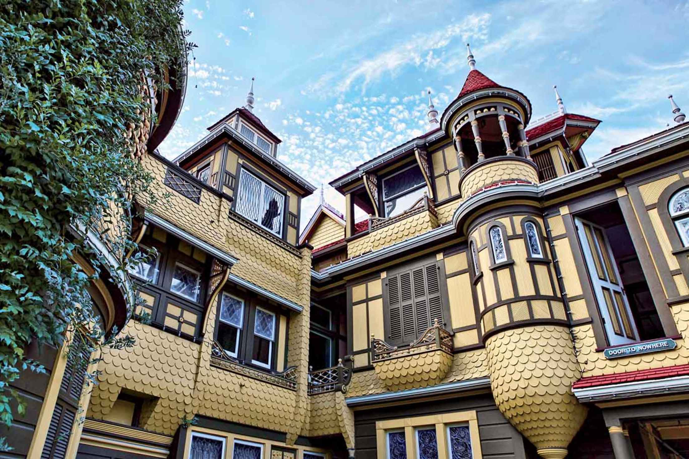 The ornate exterior of Winchester Mystery House in San Jose, California, picture