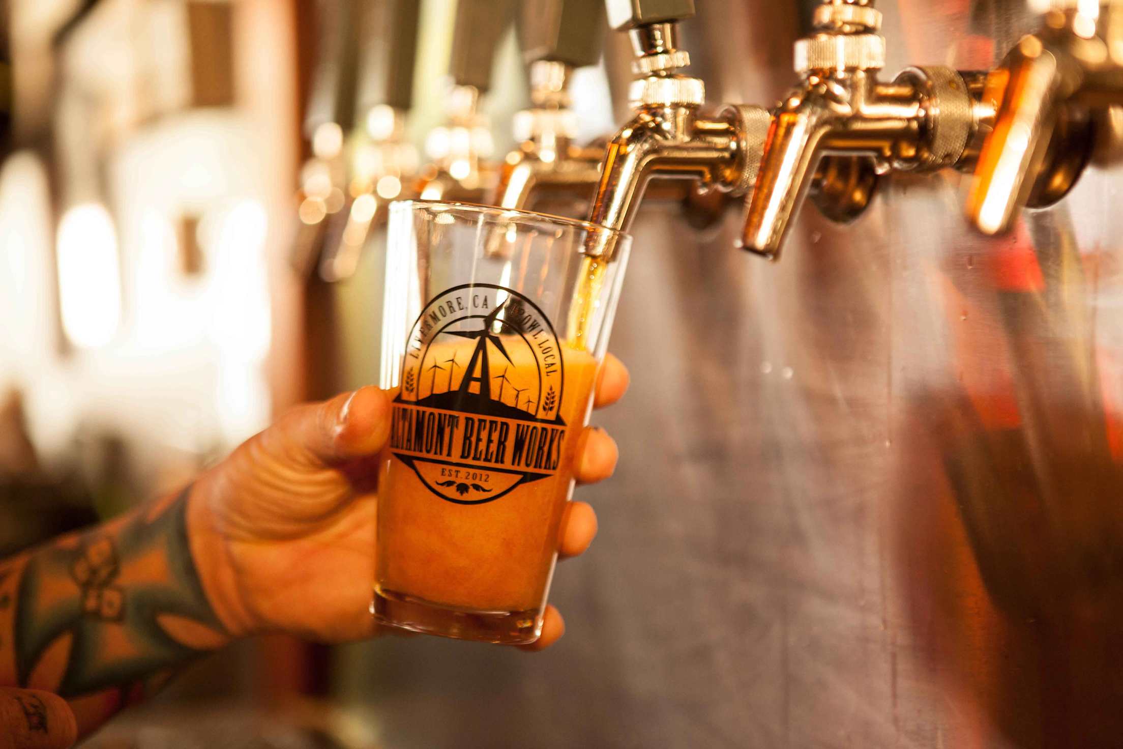 Altamont Beer Works taps in Livermore California, image