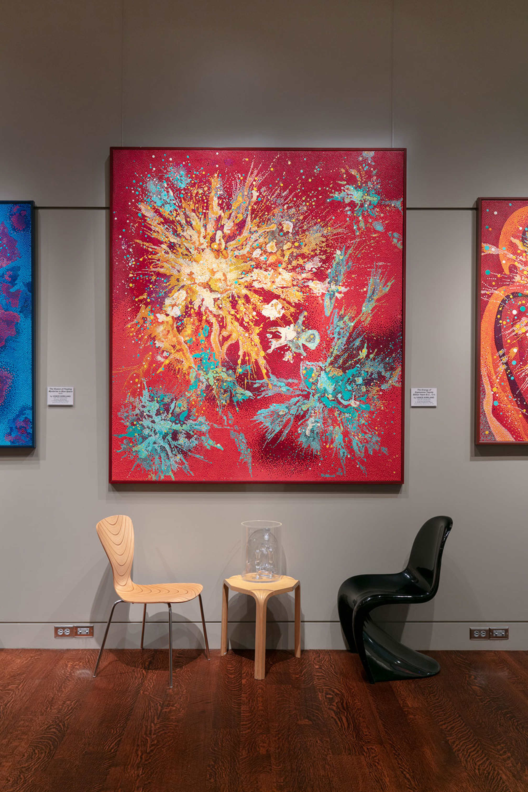 Vance Kirkland paintings with decorative furniture at the Kirkland Museum of Fine & Decorative Art in Denver, Colorado, picture