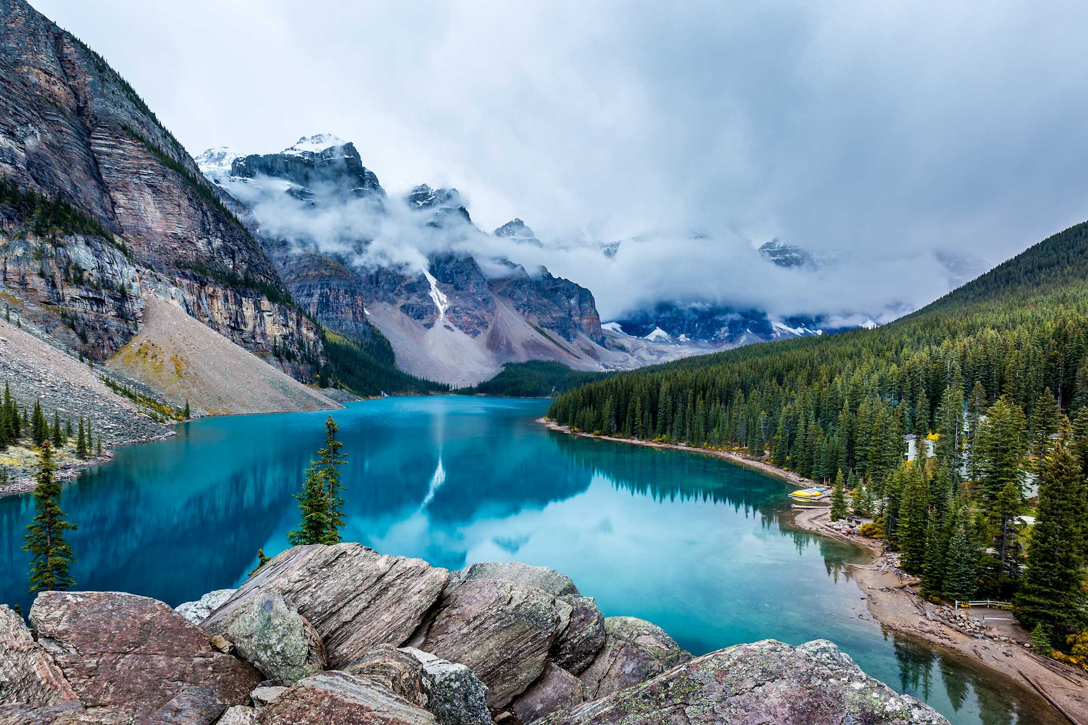 Moraine Lake in Alberta, Canada.