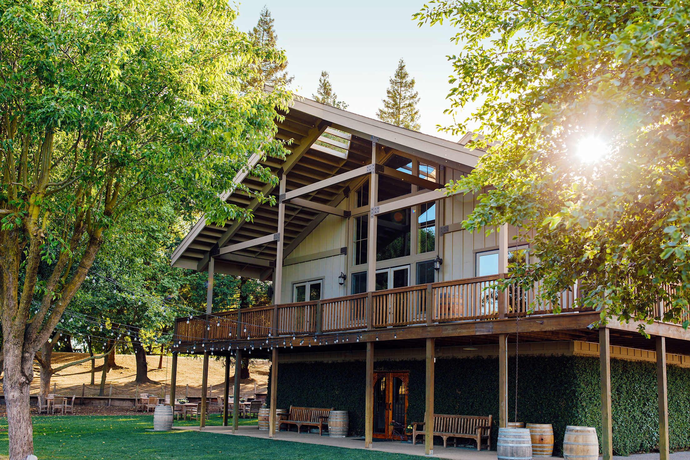 The rustic tasting room at Bogle Vineyards & Winery in Clarksburg, California.