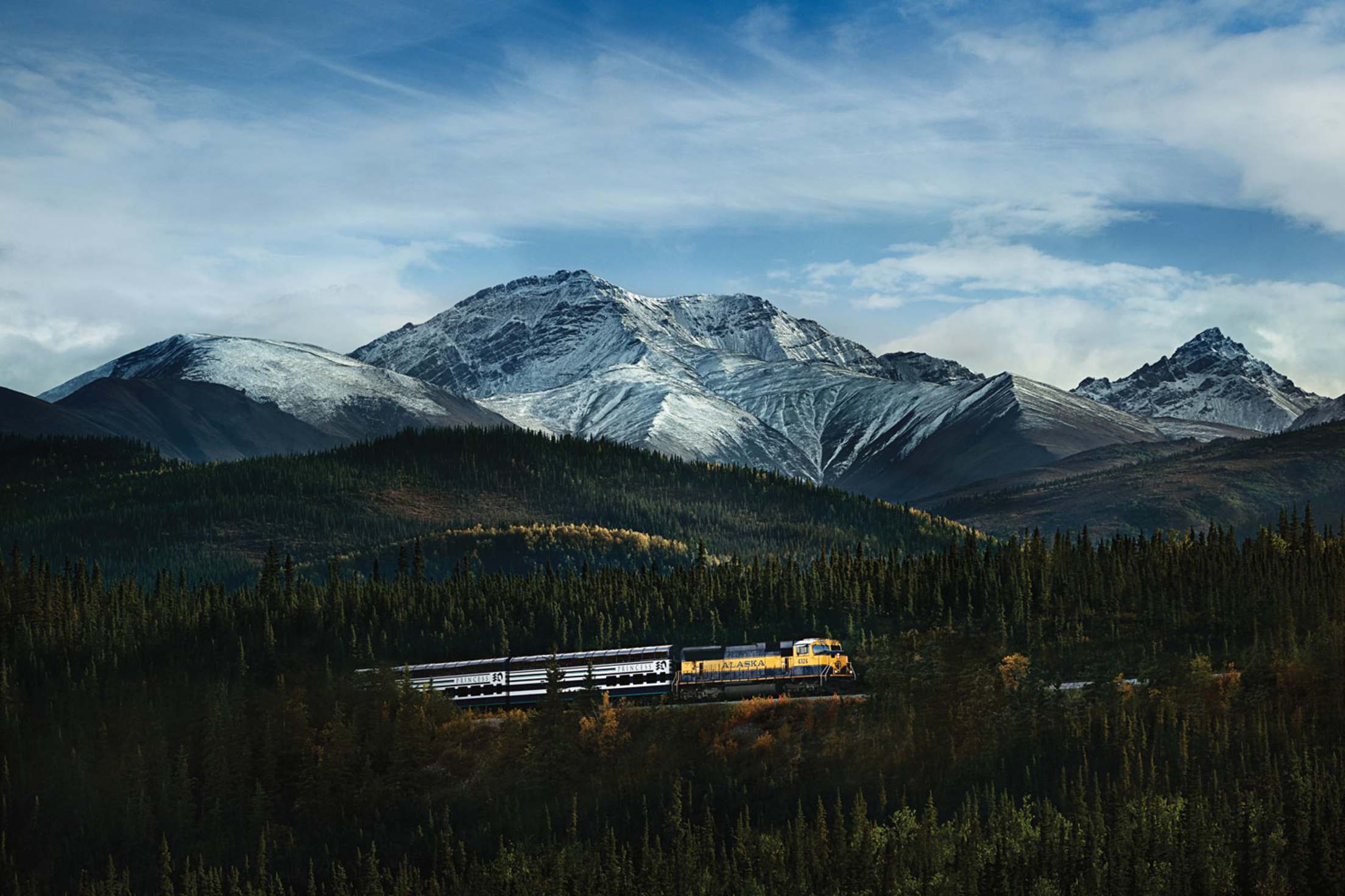 princess alaska cruisetours include rail transportation to the Denali area