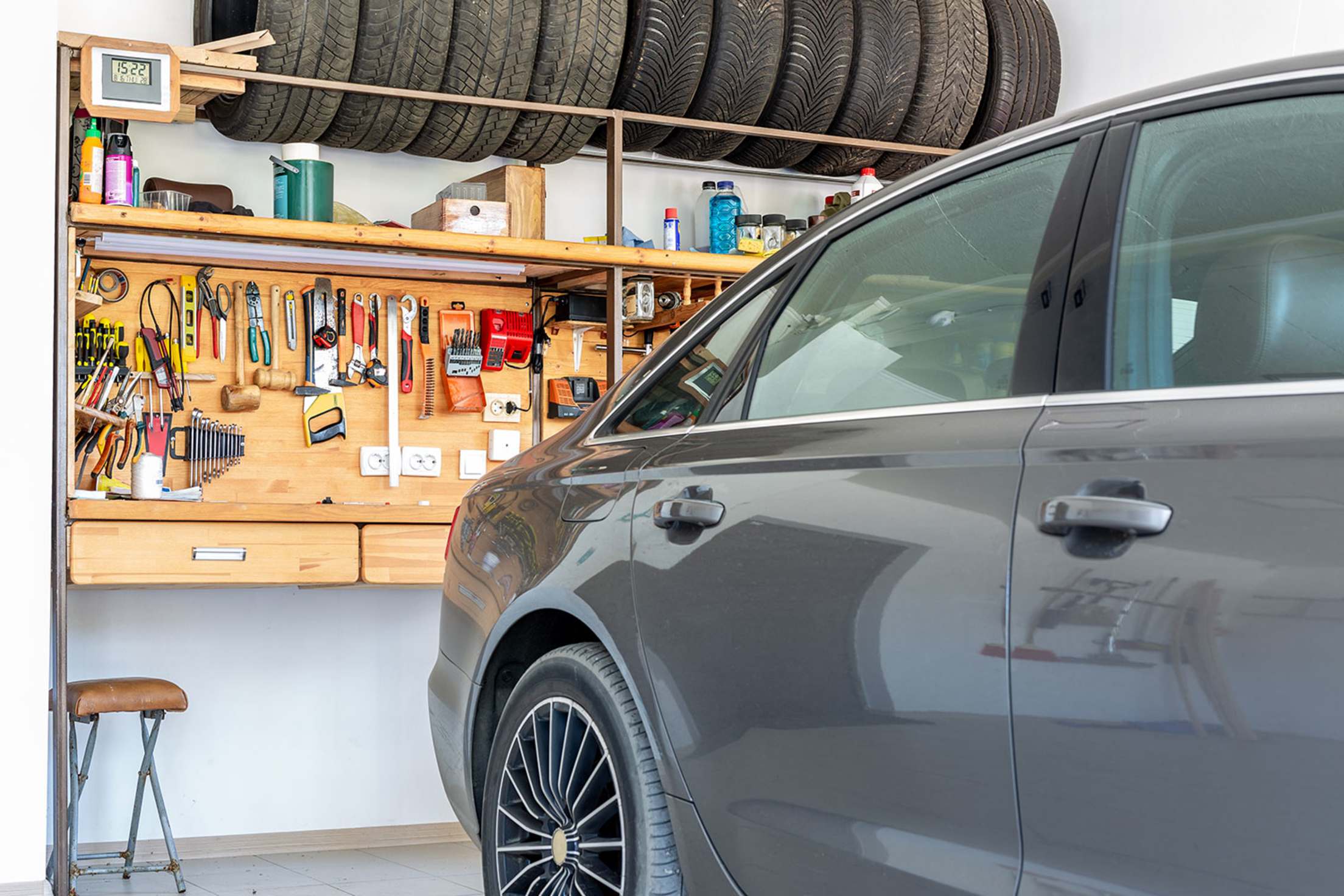 a AAA Member's car stored in the garage