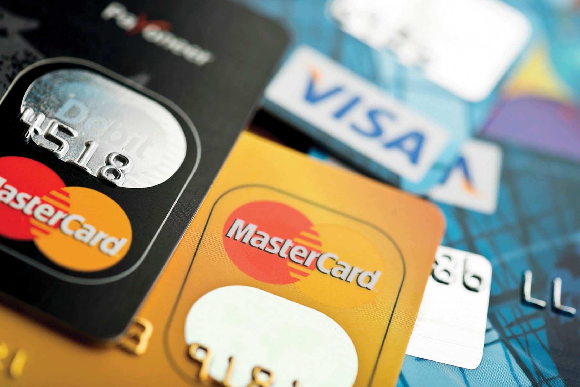 assorted credit cards