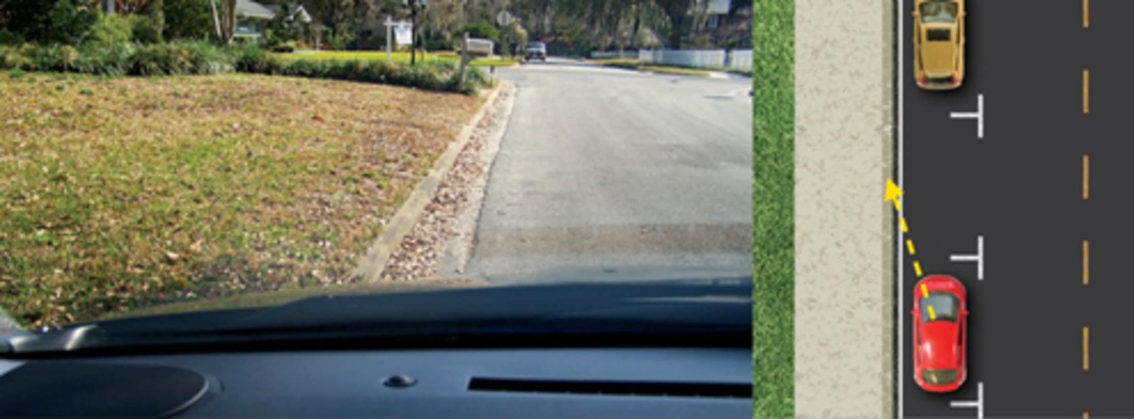 Example of curb parking