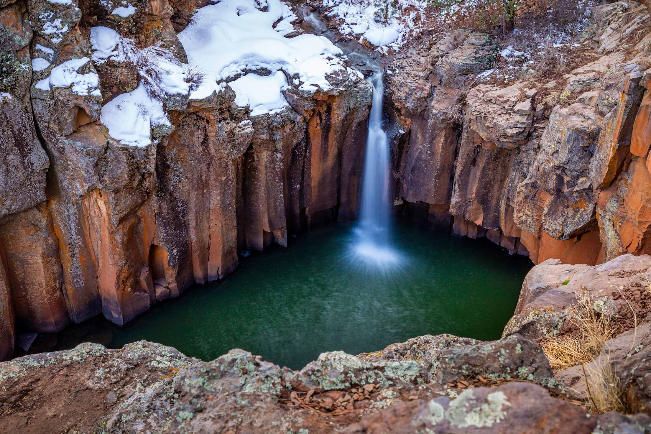Sycamore Falls in winter.