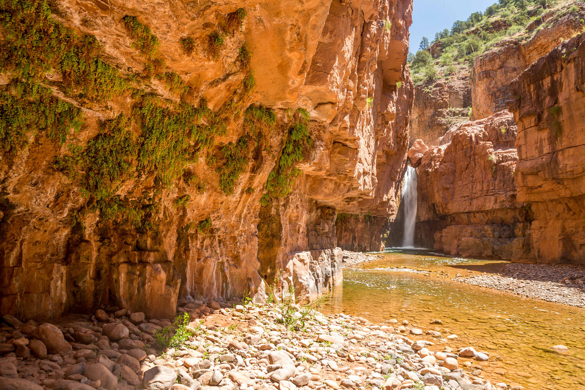 Cibecue Falls and Salt River landscape in Arizona.