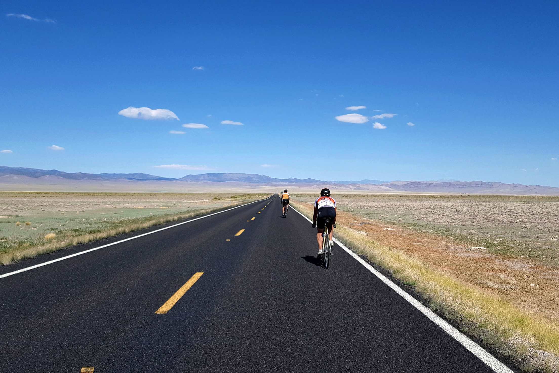 Cyclists ride on the USBR 79 route.