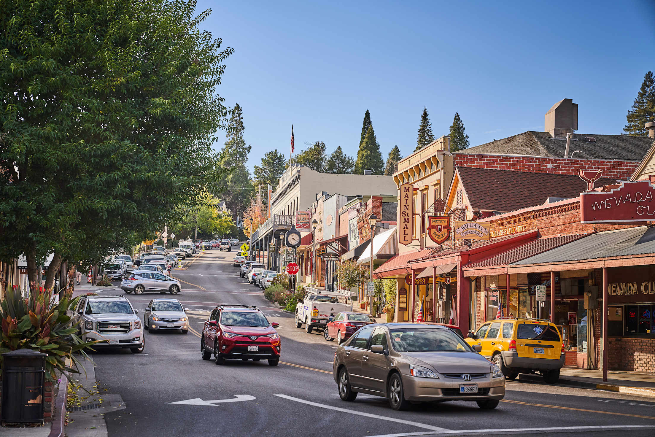Buildings in downtown Grass Valley.