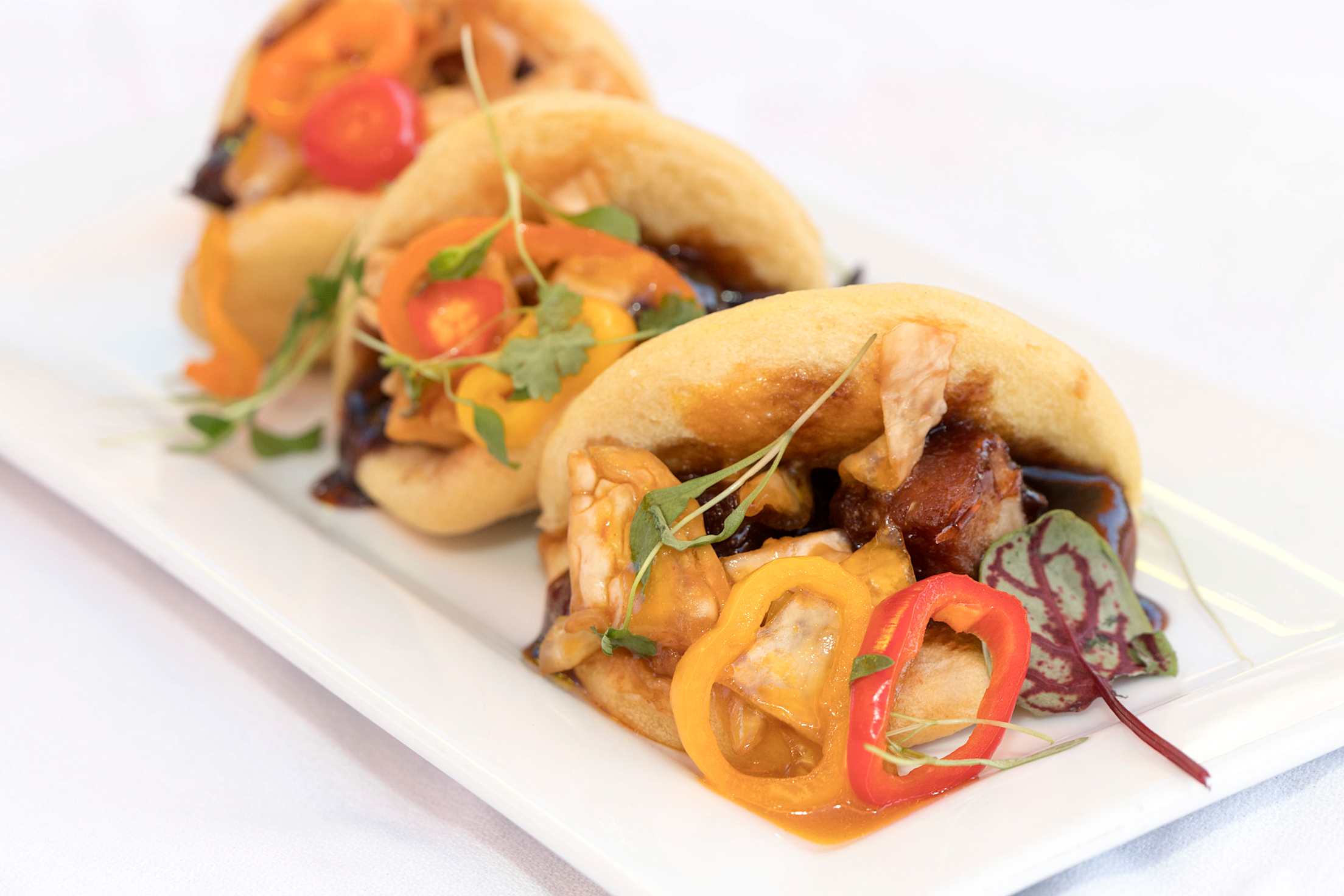Pork buns at Gather in Jackson Hole, Wyoming.